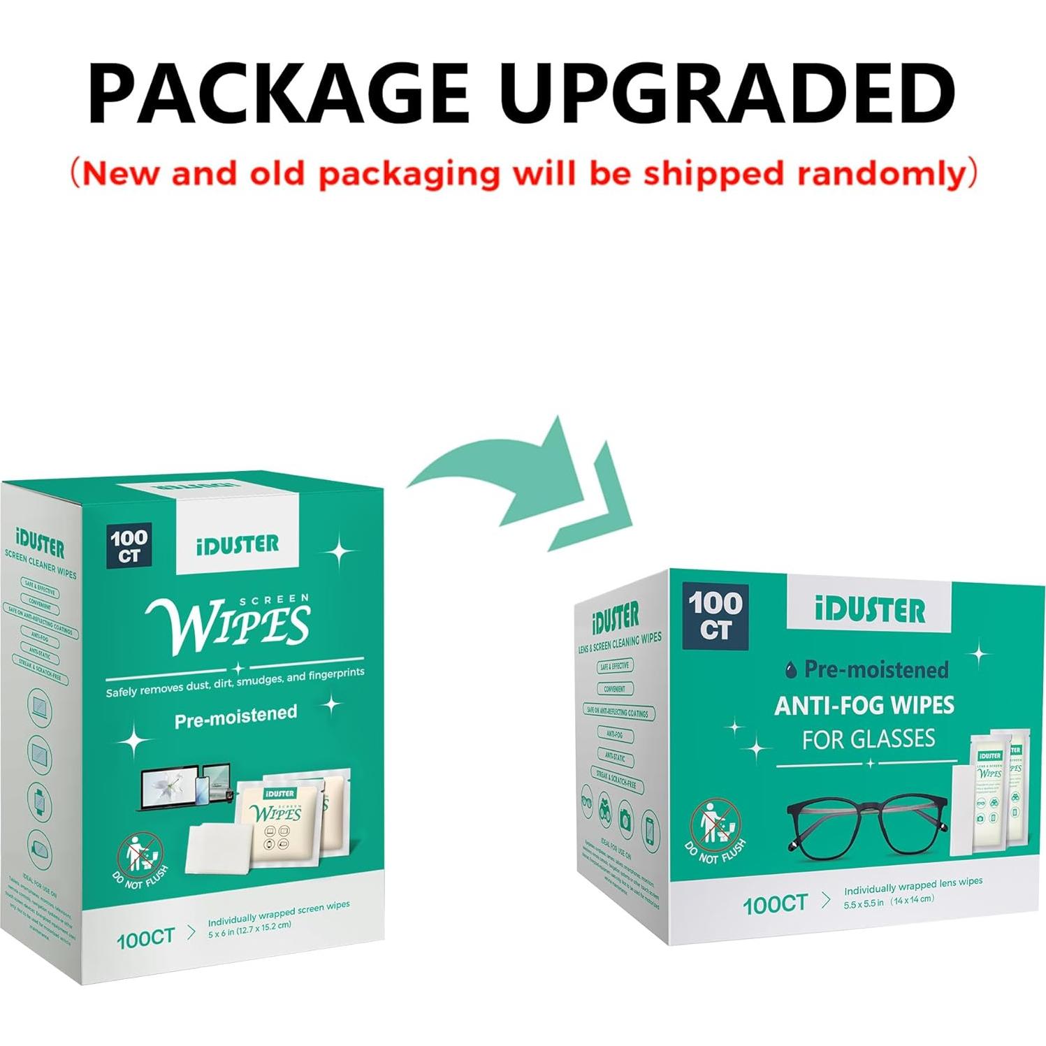 Toallitas de Limpieza iDuster 200 Contenidos para Lentes