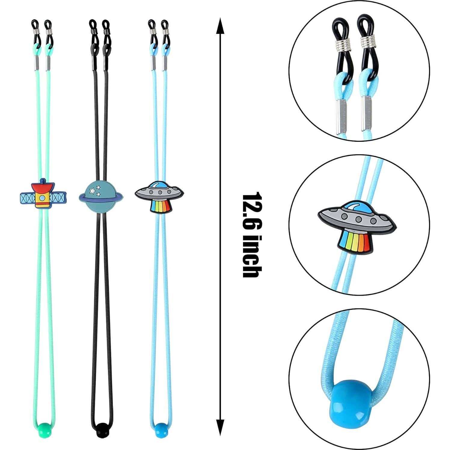Correa para Gafas Niños Planeta Espacio Ajustable 8 Piezas