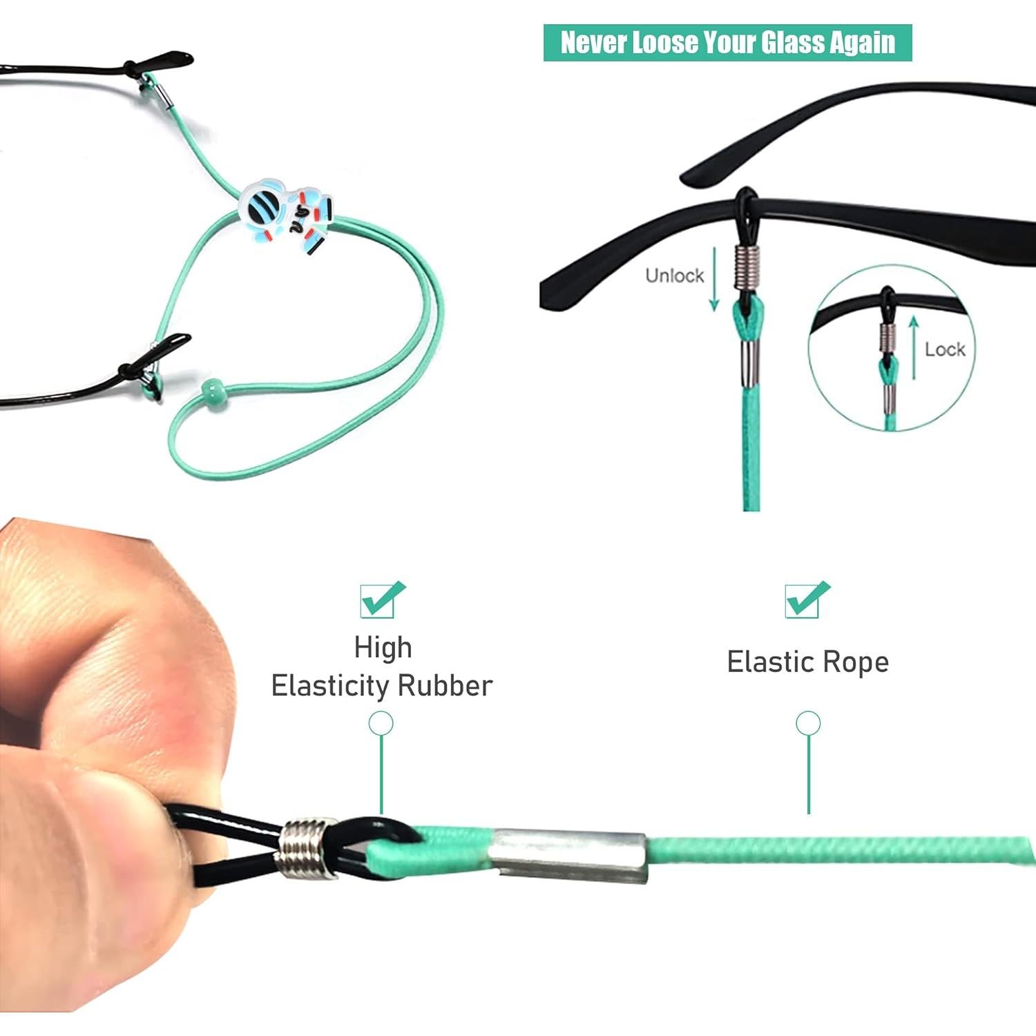 Correa para Gafas Niños Planeta Espacio Ajustable 8 Piezas