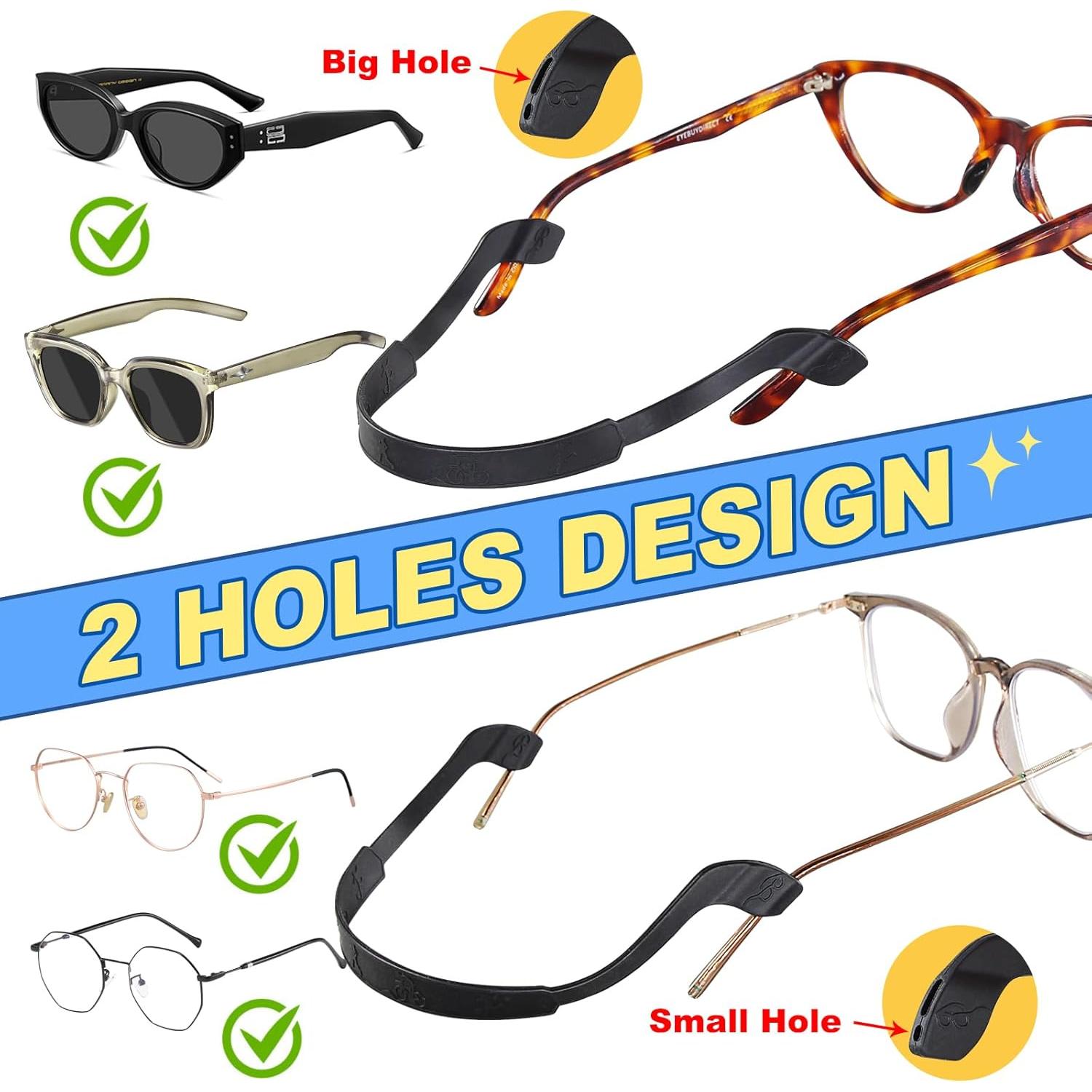 Correa para Gafas Niños Silicona 8 Colores con Caja