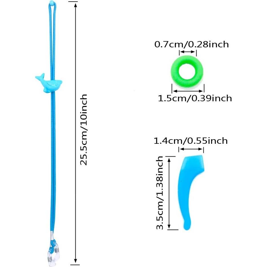 Correa para Gafas Niños ACKLLR 12 Piezas Ajustable Colorido