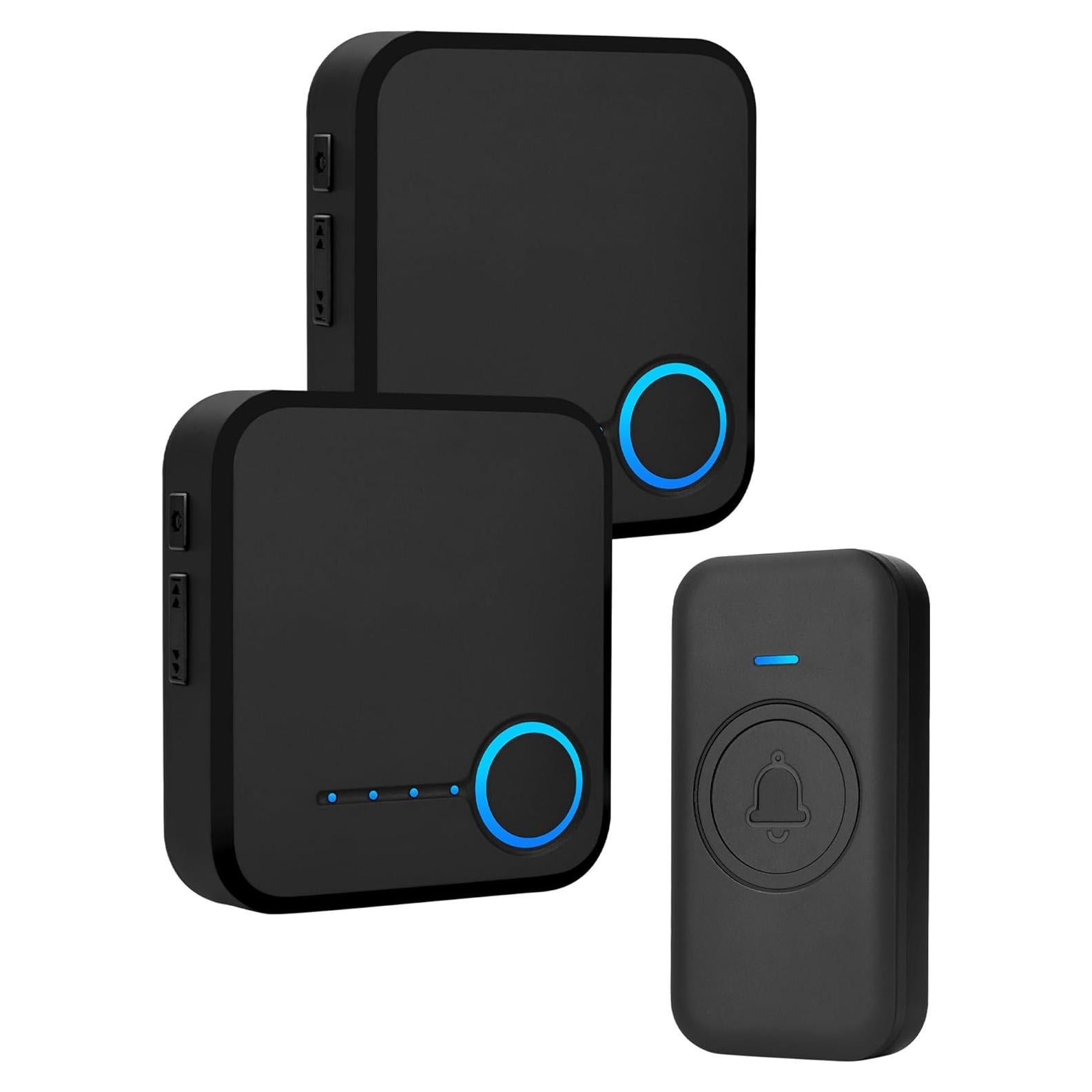 Timbre Inalámbrico FOVKSUC 1000ft 60 Melodías Negro