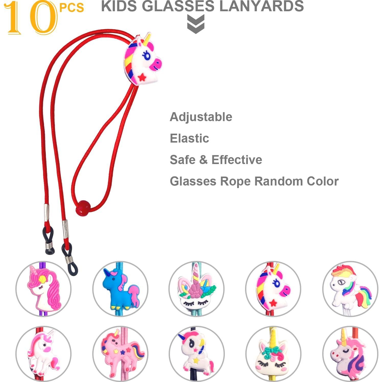 Cinta para Gafas Niños 10 Pcs Unicornio Ajustable