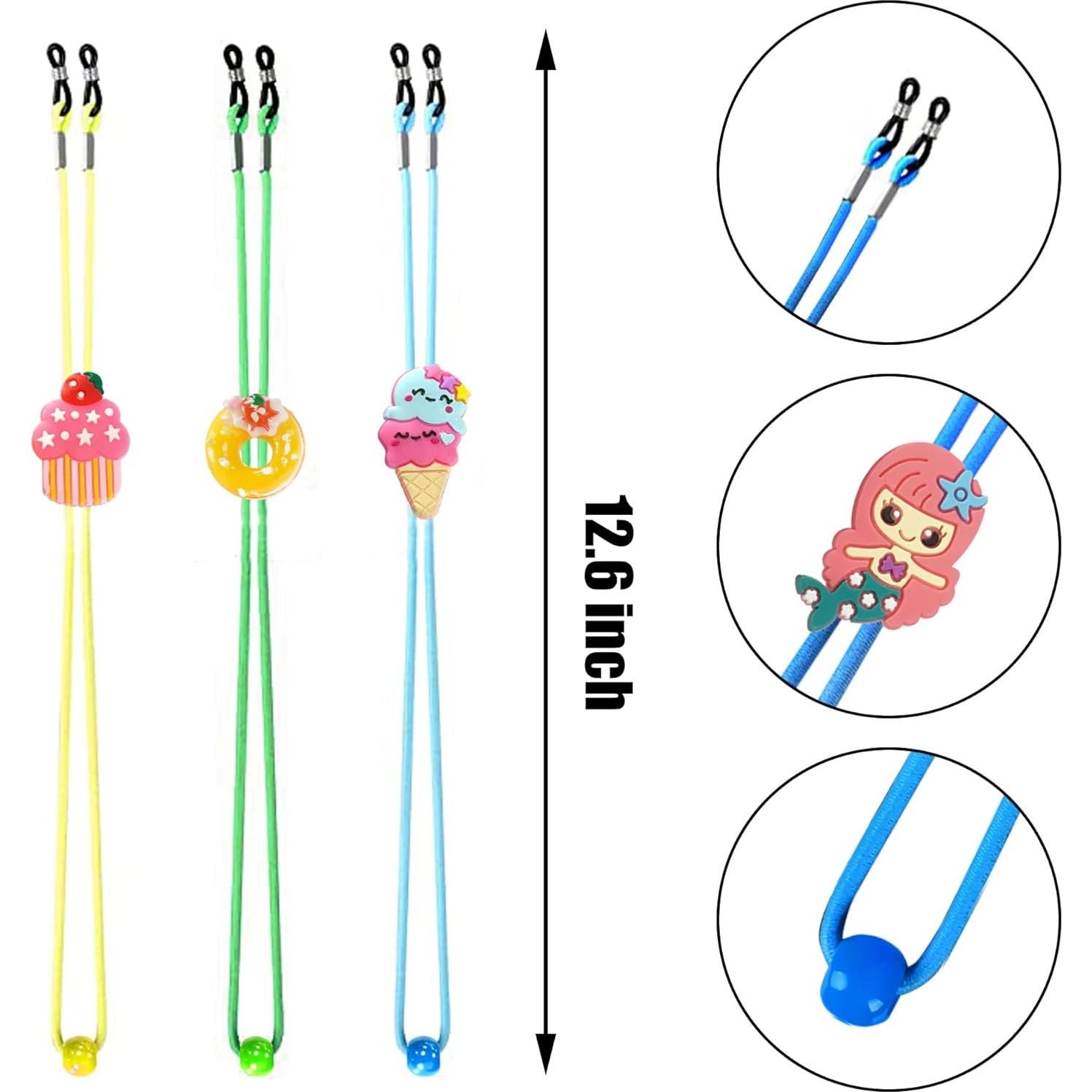 Correa para Gafas Niños Tazimi 8 Pcs Sirena Unicornio