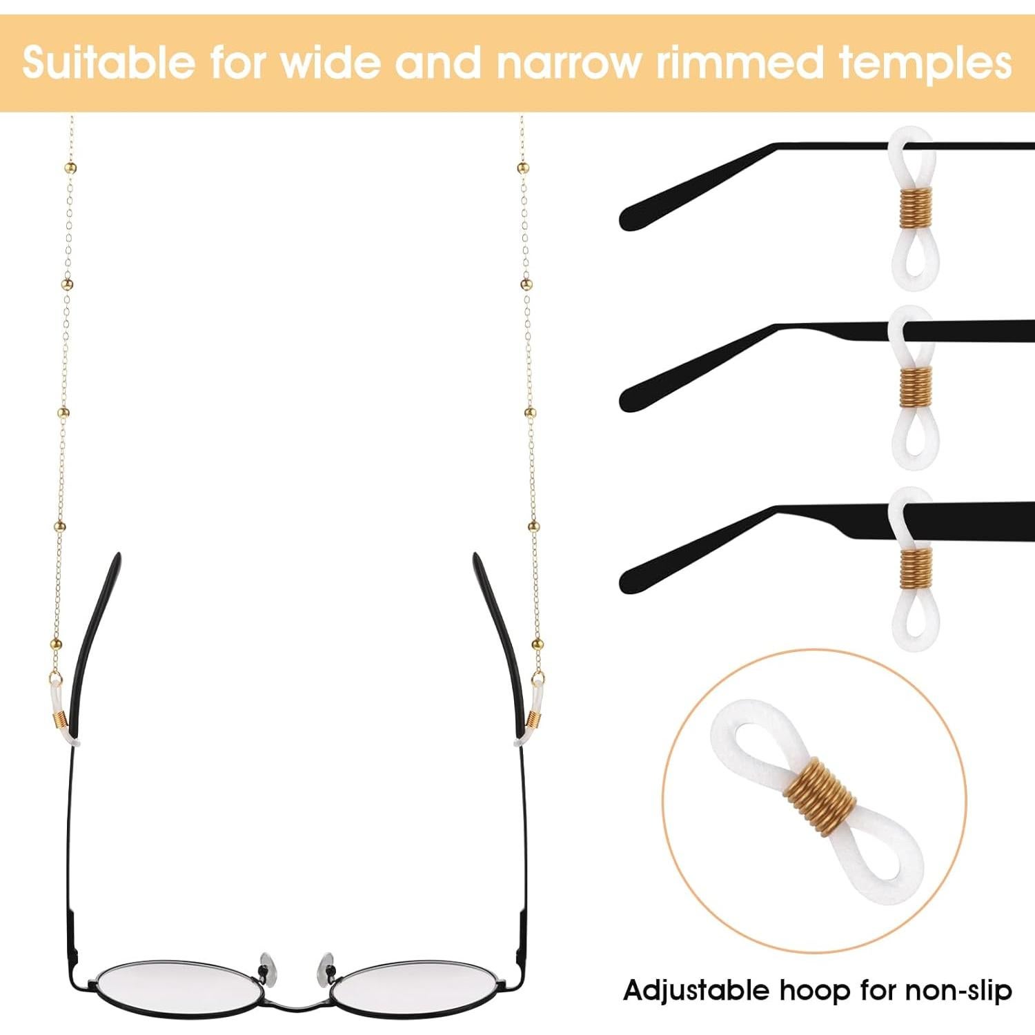 Cadena de Gafas WLLHYF para Mujeres 75 cm Metal Oro