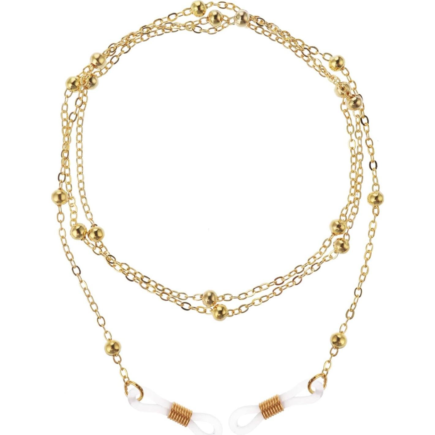 Cadena de Gafas WLLHYF para Mujeres 75 cm Metal Oro