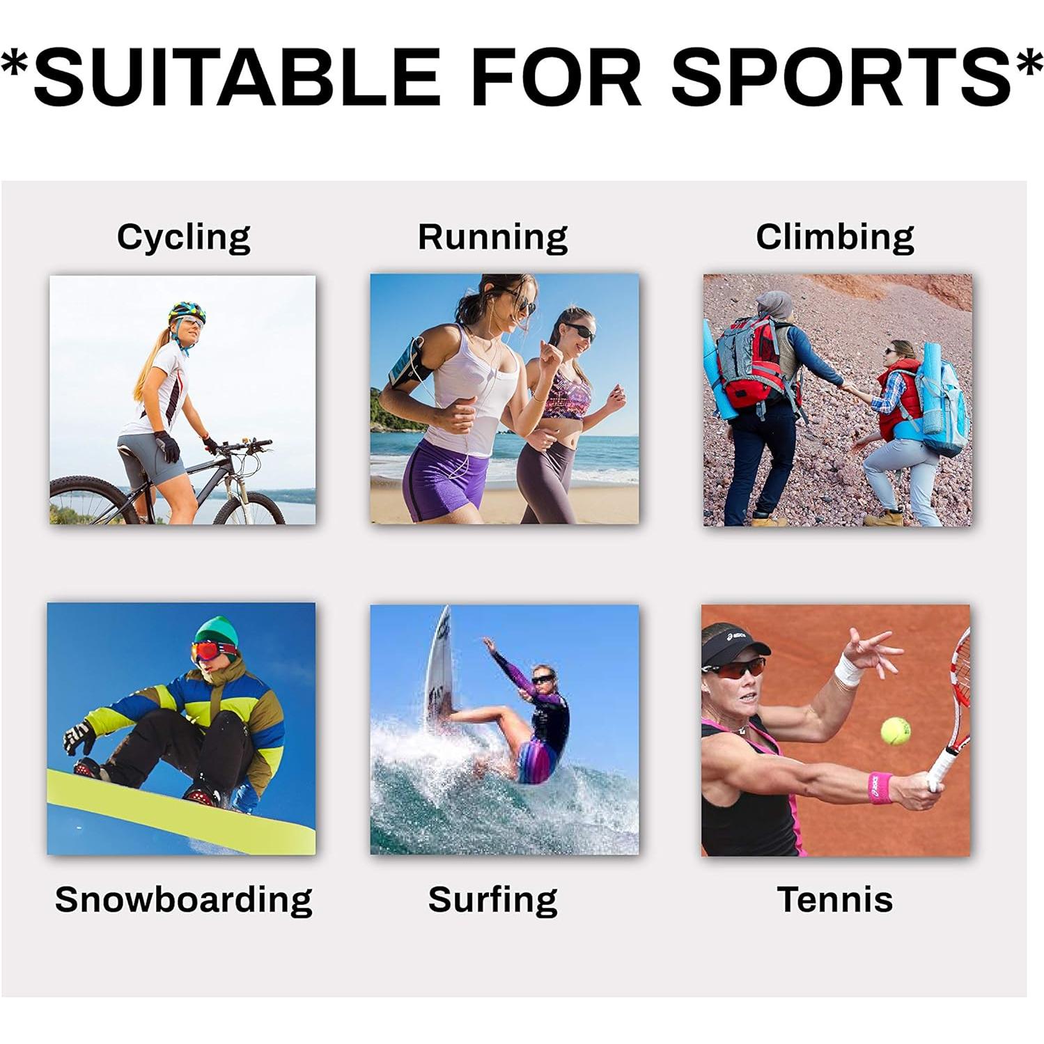 Retenedor de Gafas Sports Vision Paquete de 4 Correas Ajustables