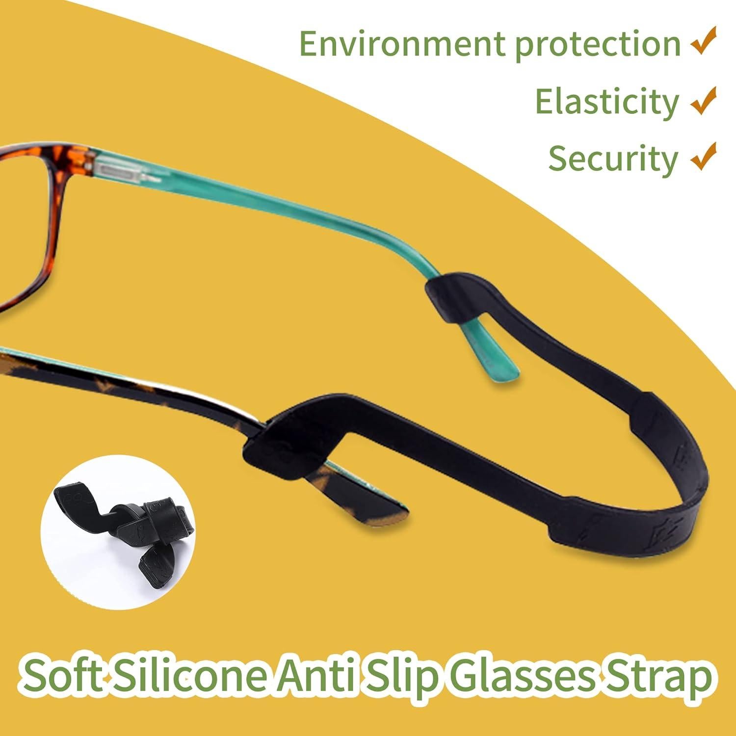 Correas de Gafas de Silicona - 3 Paquetes Ajustables