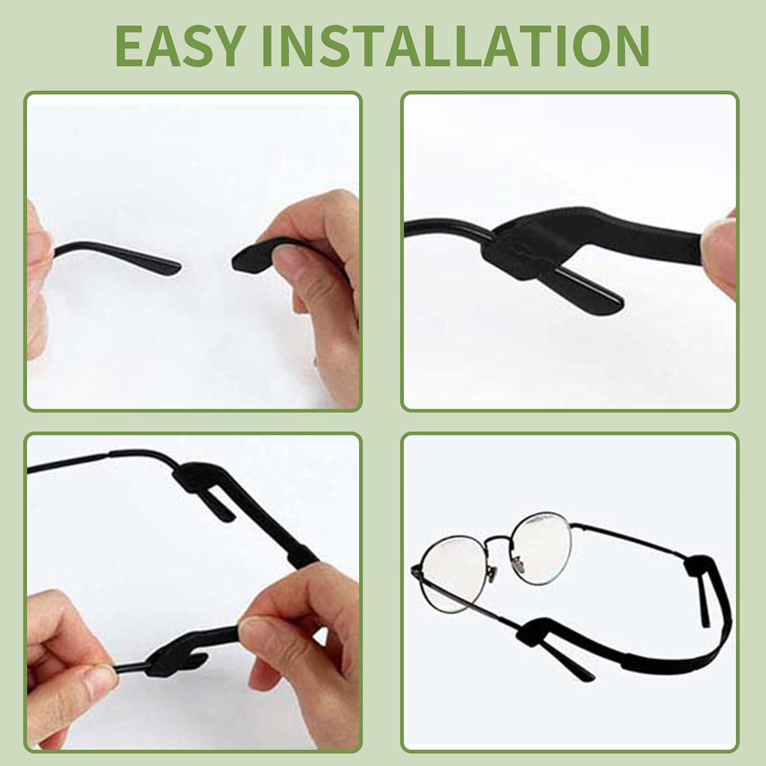 Correas de Gafas de Silicona - 3 Paquetes Ajustables