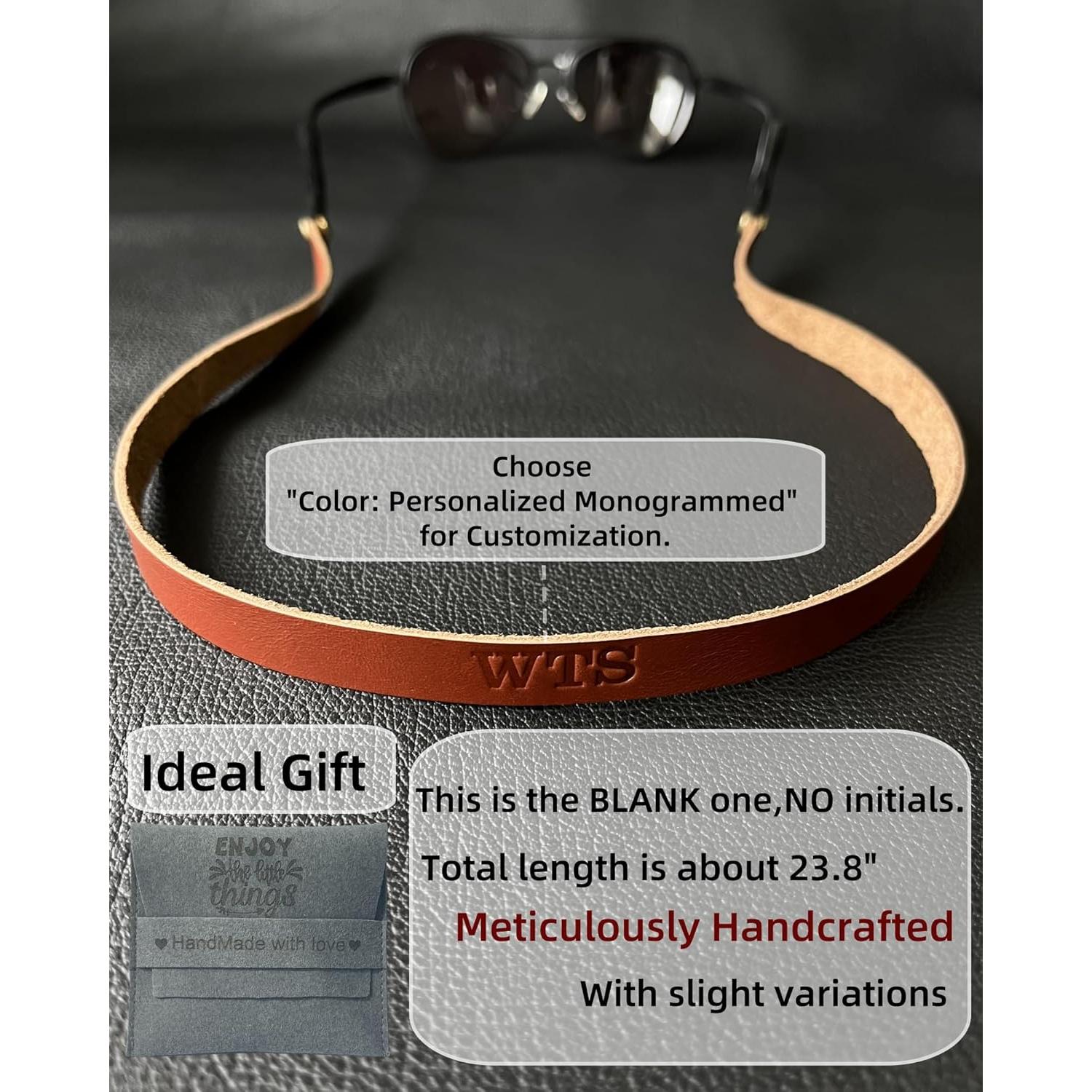 Correa de Gafas de Cuero PVS-002 Marrón Italiano Unisex