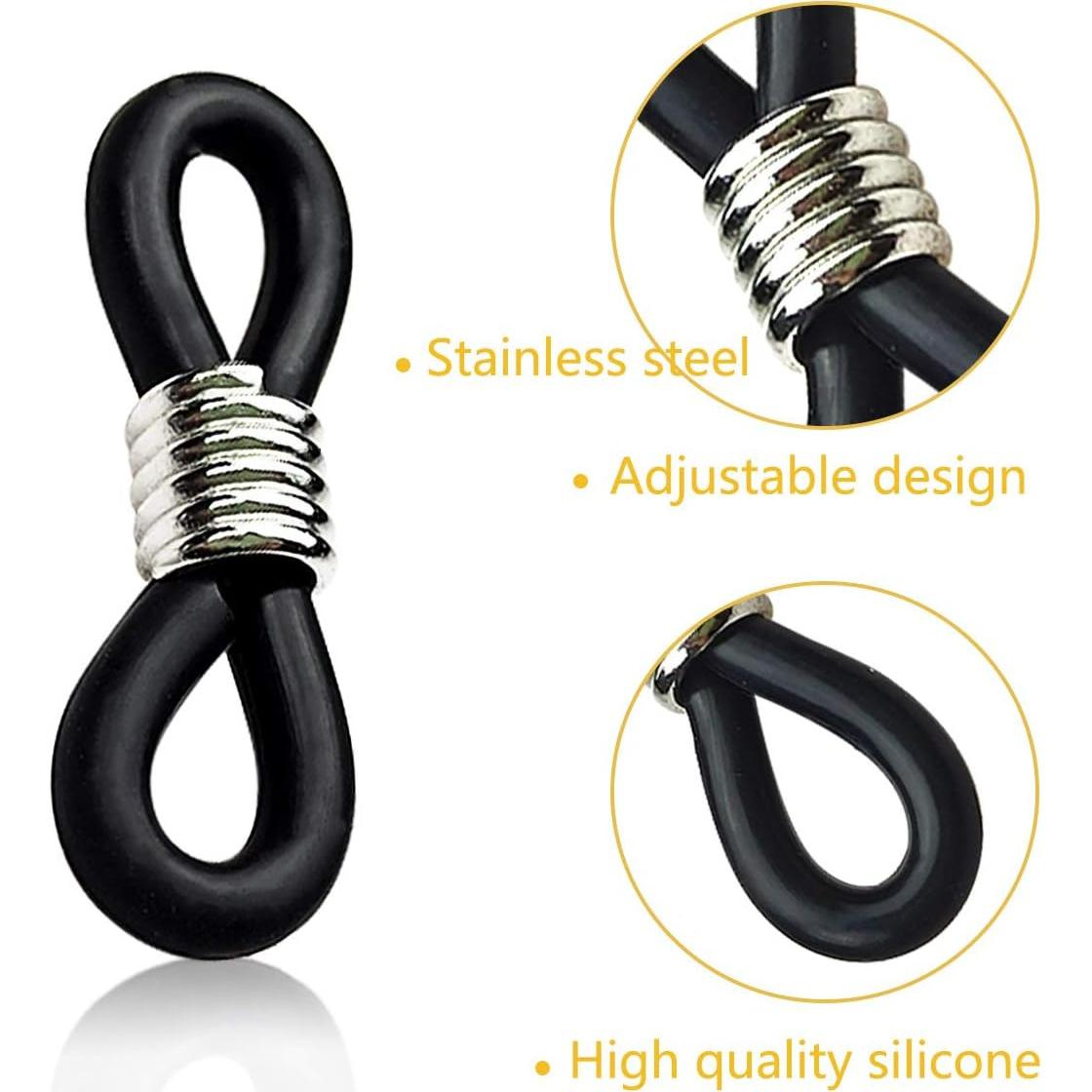 Conectores de Goma Ajustables TTSAM 20 Piezas para Gafas