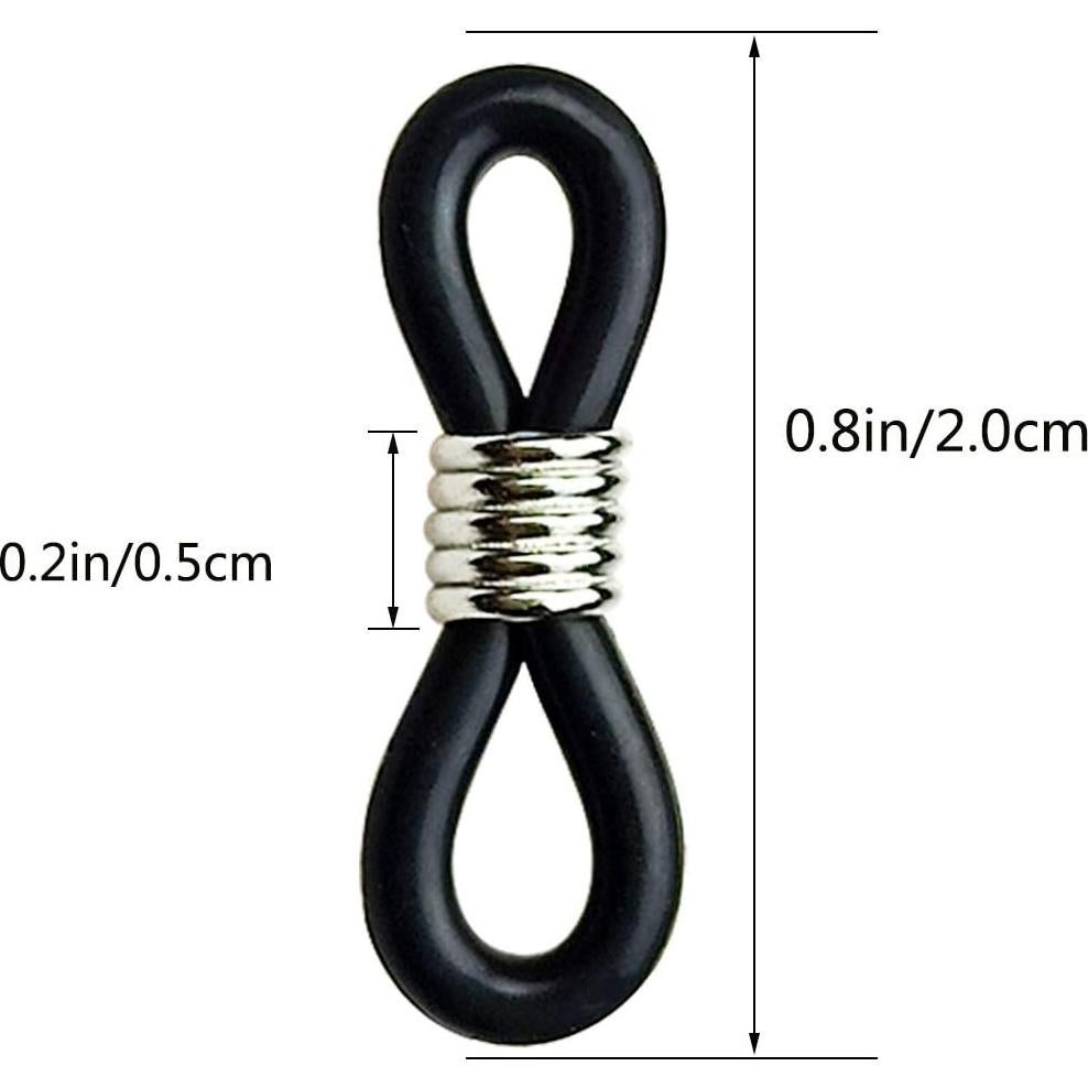 Conectores de Goma Ajustables TTSAM 20 Piezas para Gafas