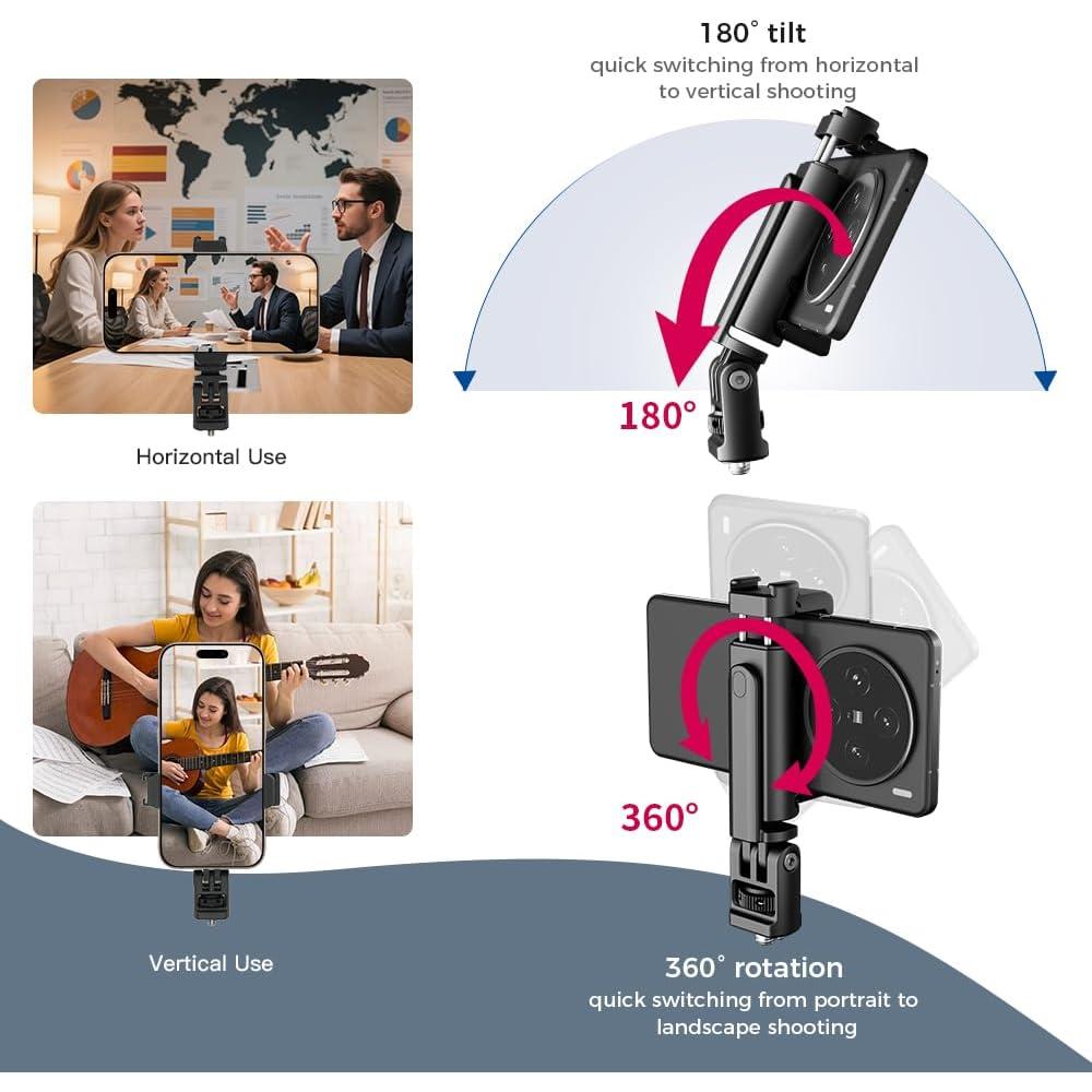 Trípode Ajustable Leekai 213 cm con Soporte para Teléfono