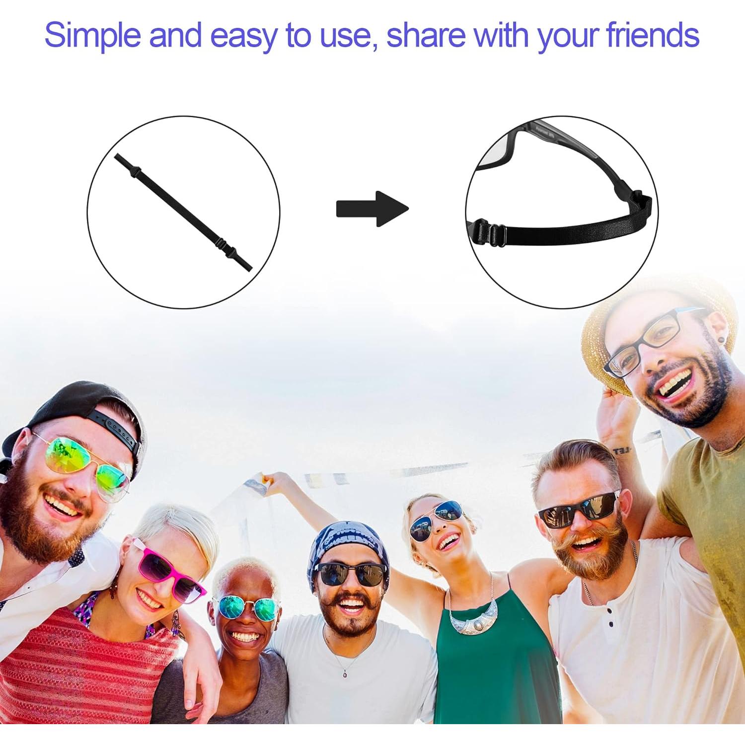 Correa Ajustable para Gafas LVVFit 4pcs Rosa Nylon Silicona