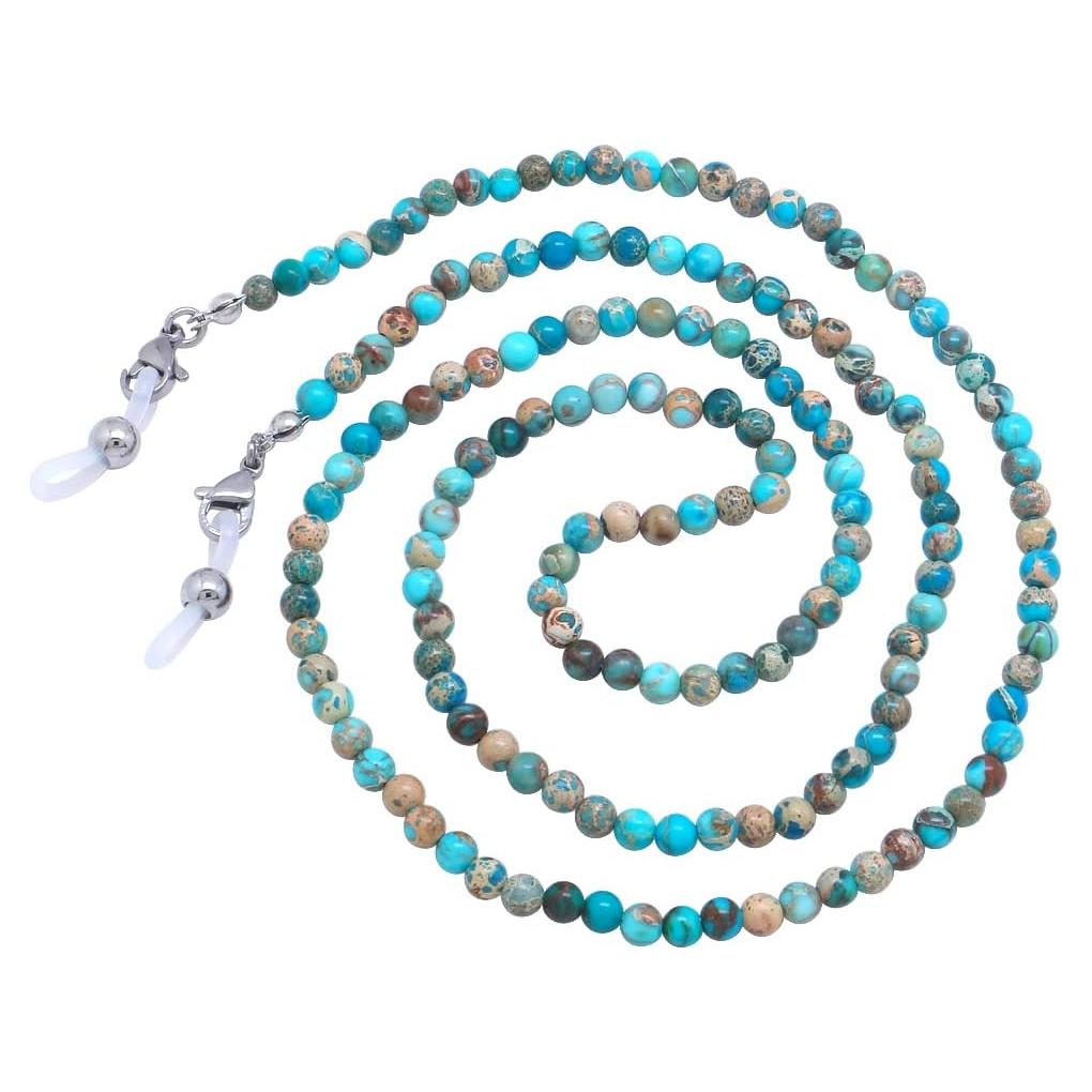 Cadena de Gafas KAI Top de Piedra Natural Azul 73 cm