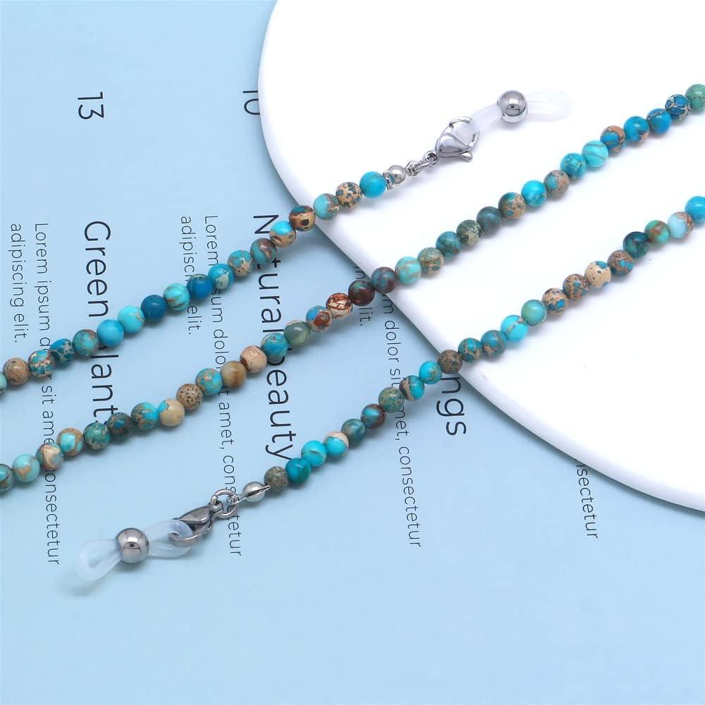 Cadena de Gafas KAI Top de Piedra Natural Azul 73 cm