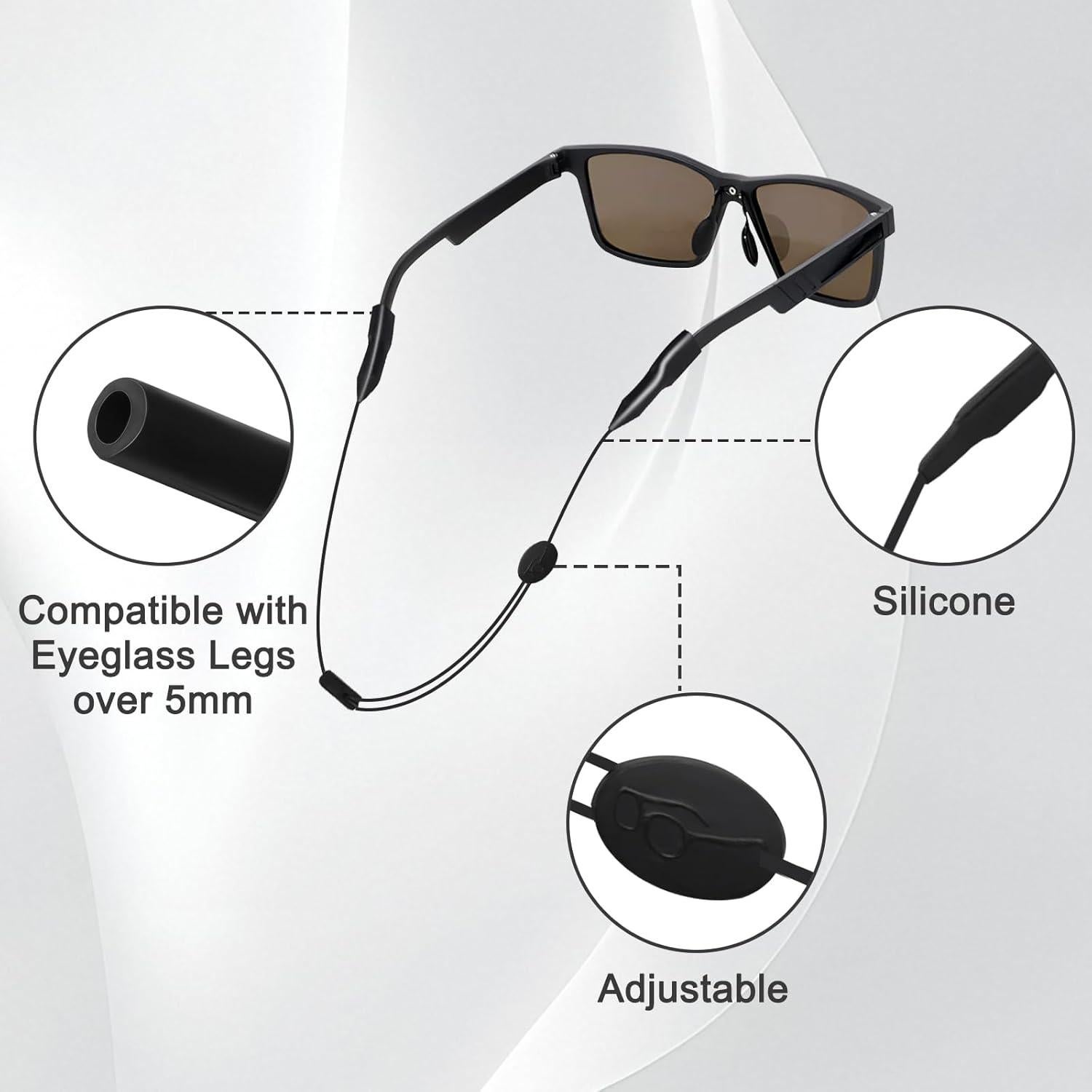 Correa para Gafas Aphrordity 3 Pcs Ajustable Antideslizante