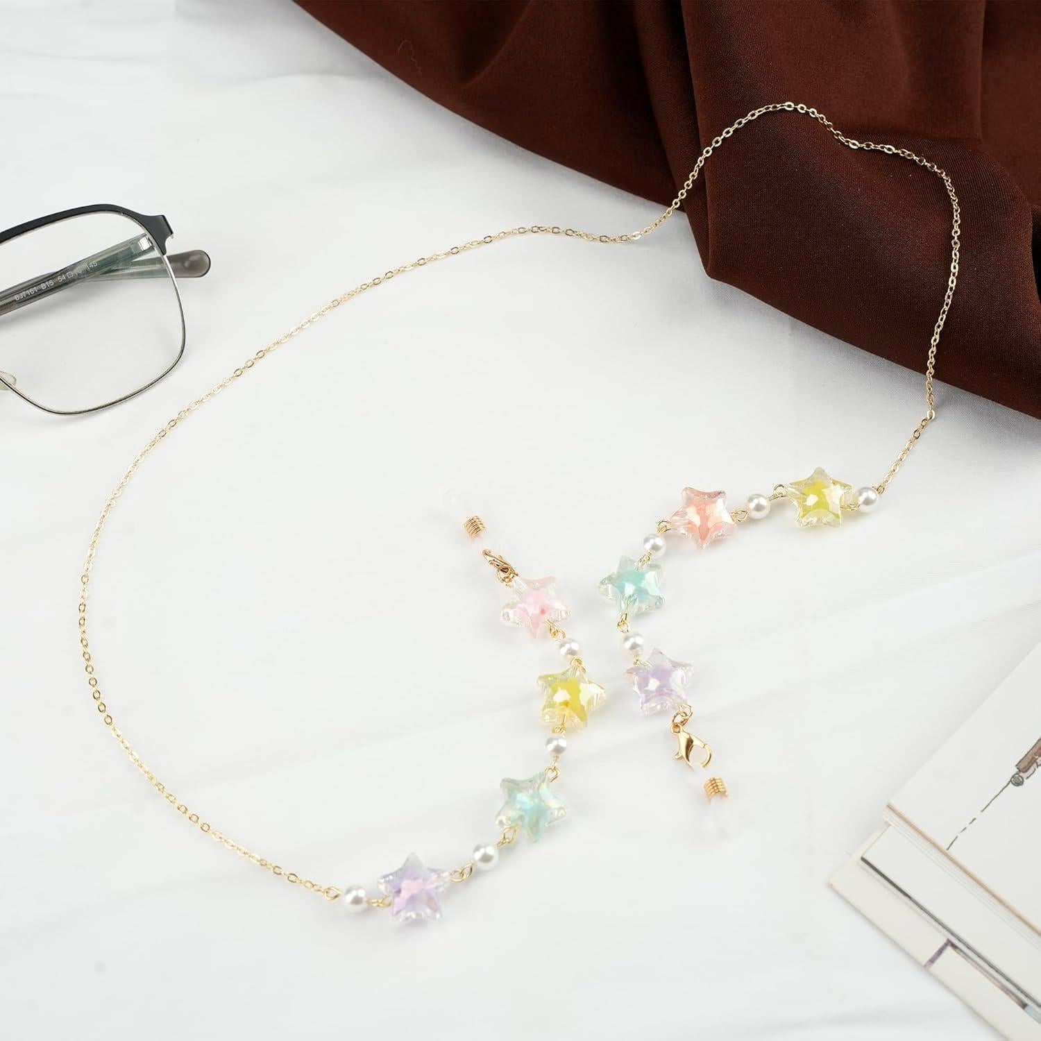 Cadena de Gafas Elegante para Mujeres - Estilo Estrella Dorada