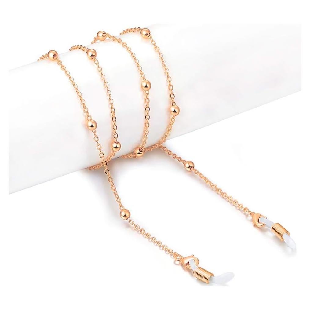 Cadena de Gafas Oro Rosa Ajustable para Mujeres 78 cm
