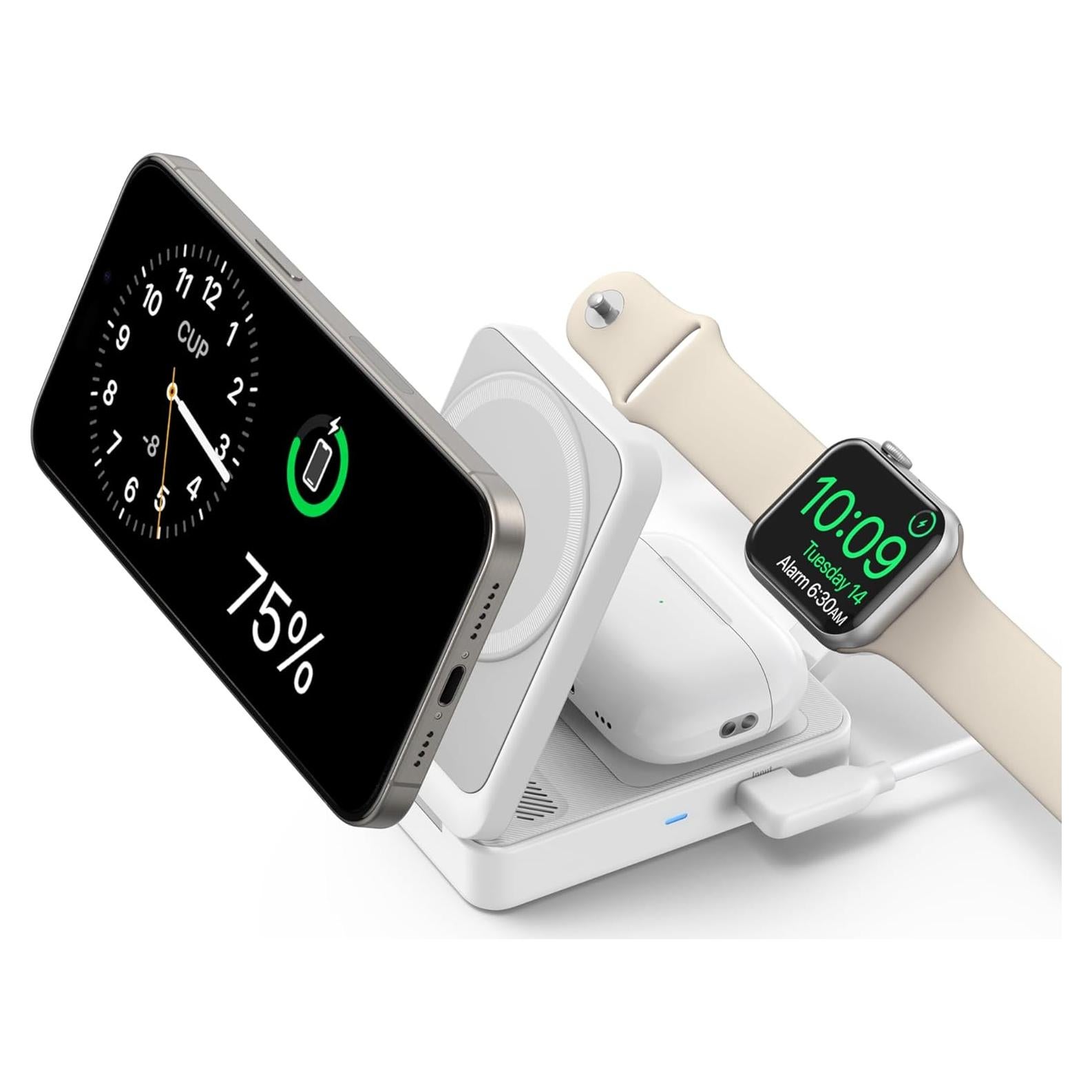 Estación de Carga Anker MagGo 3-en-1 para iPhone 16