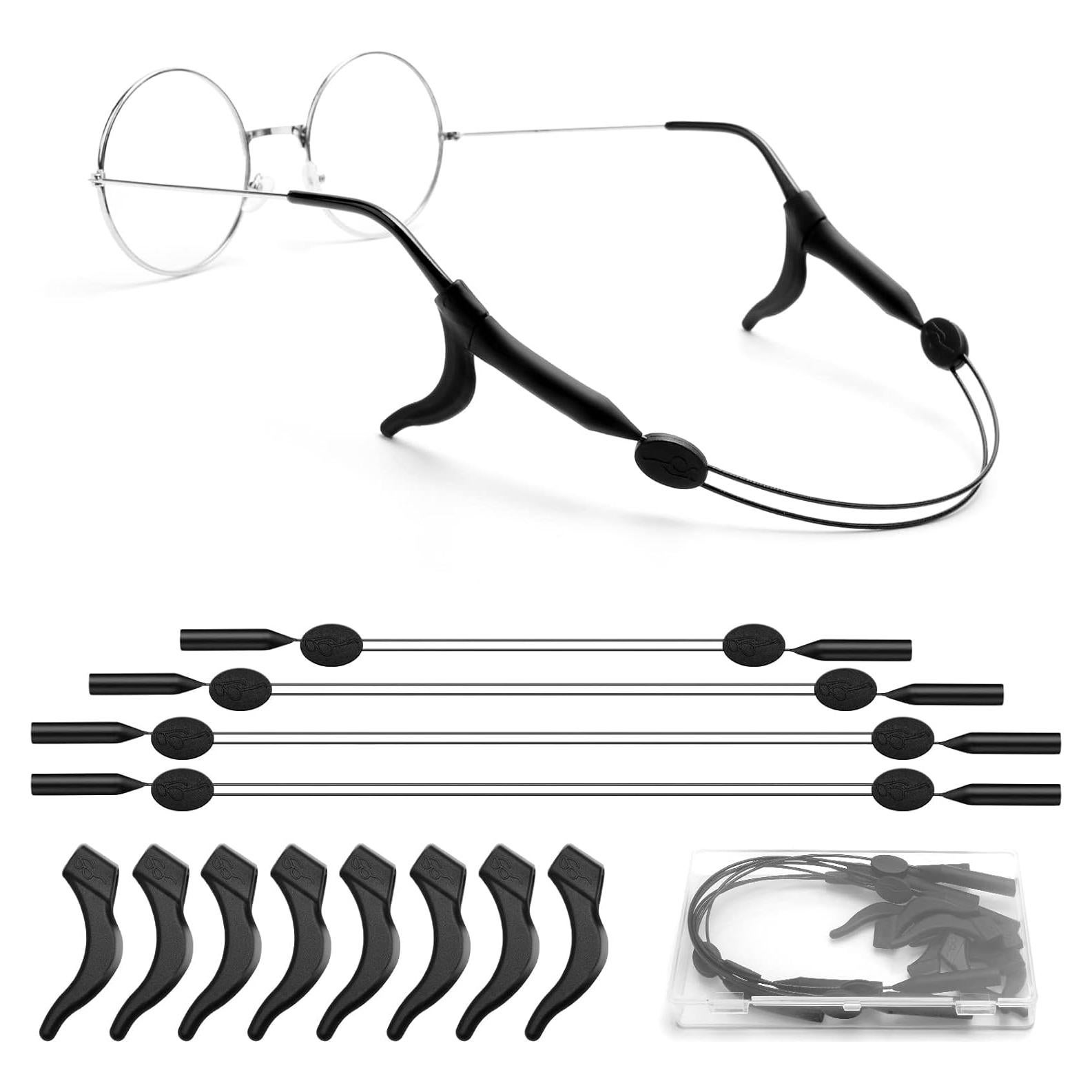 Correa Ajustable para Gafas 4pcs - Antideslizante Negro