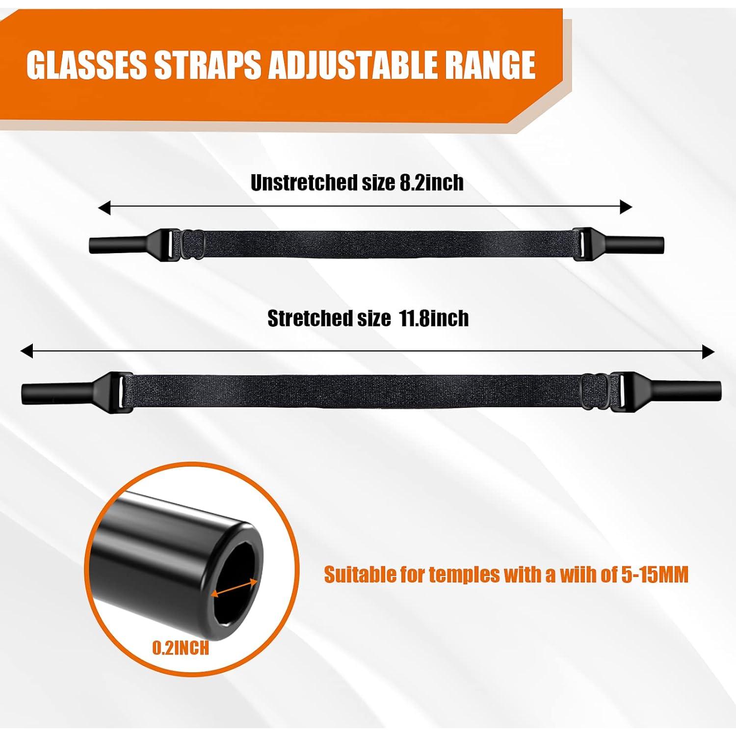 Correa Ajustable para Gafas - 6 Piezas Unisex Negro