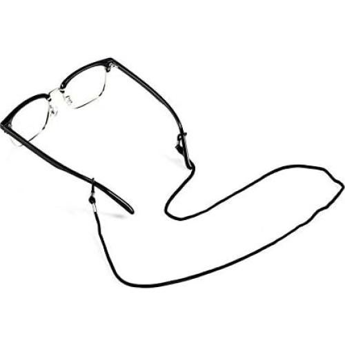 12 Cordones de Gafas Nylon Antideslizante Negro