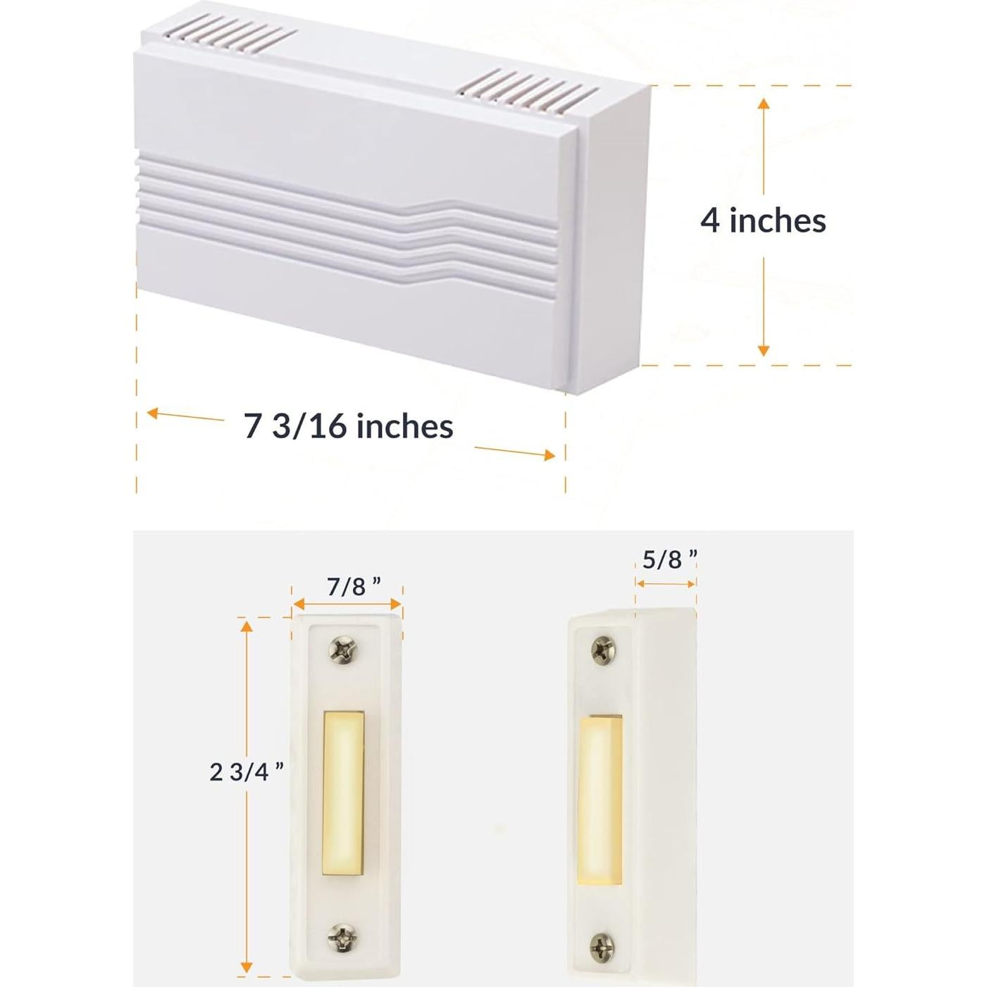 Kit Timbre Cableado Newhouse Hardware 16V/30VA Botón Blanco