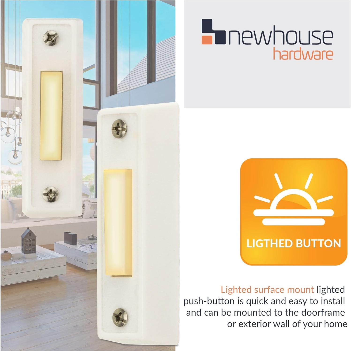 Kit Timbre Cableado Newhouse Hardware 16V/30VA Botón Blanco