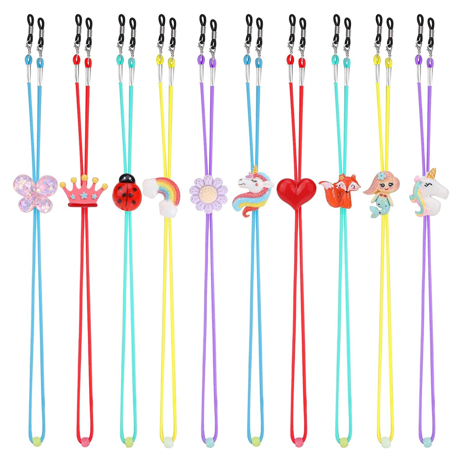Paquete de 10 correas para gafas Hifot para niñas