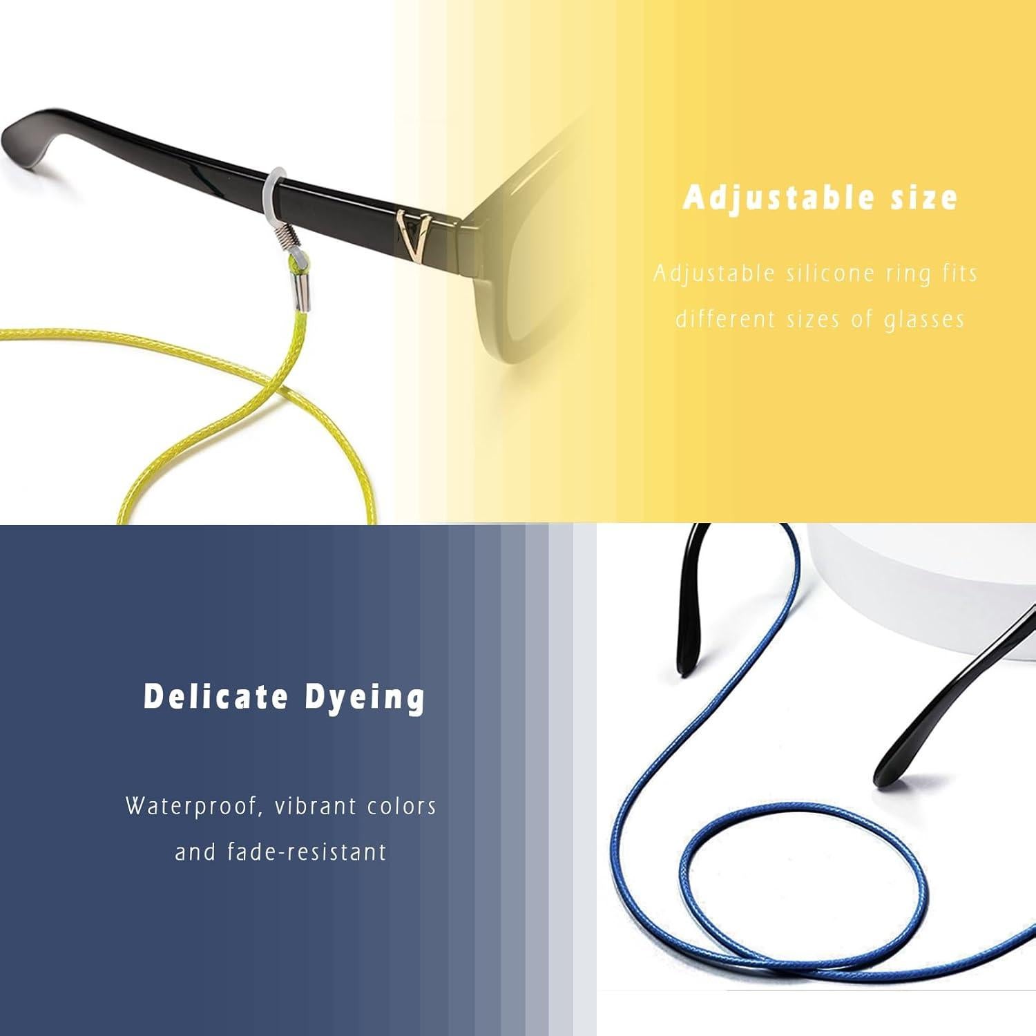 Correa para Gafas TWOWEI 6PCS - Cadenas Ajustables 70cm