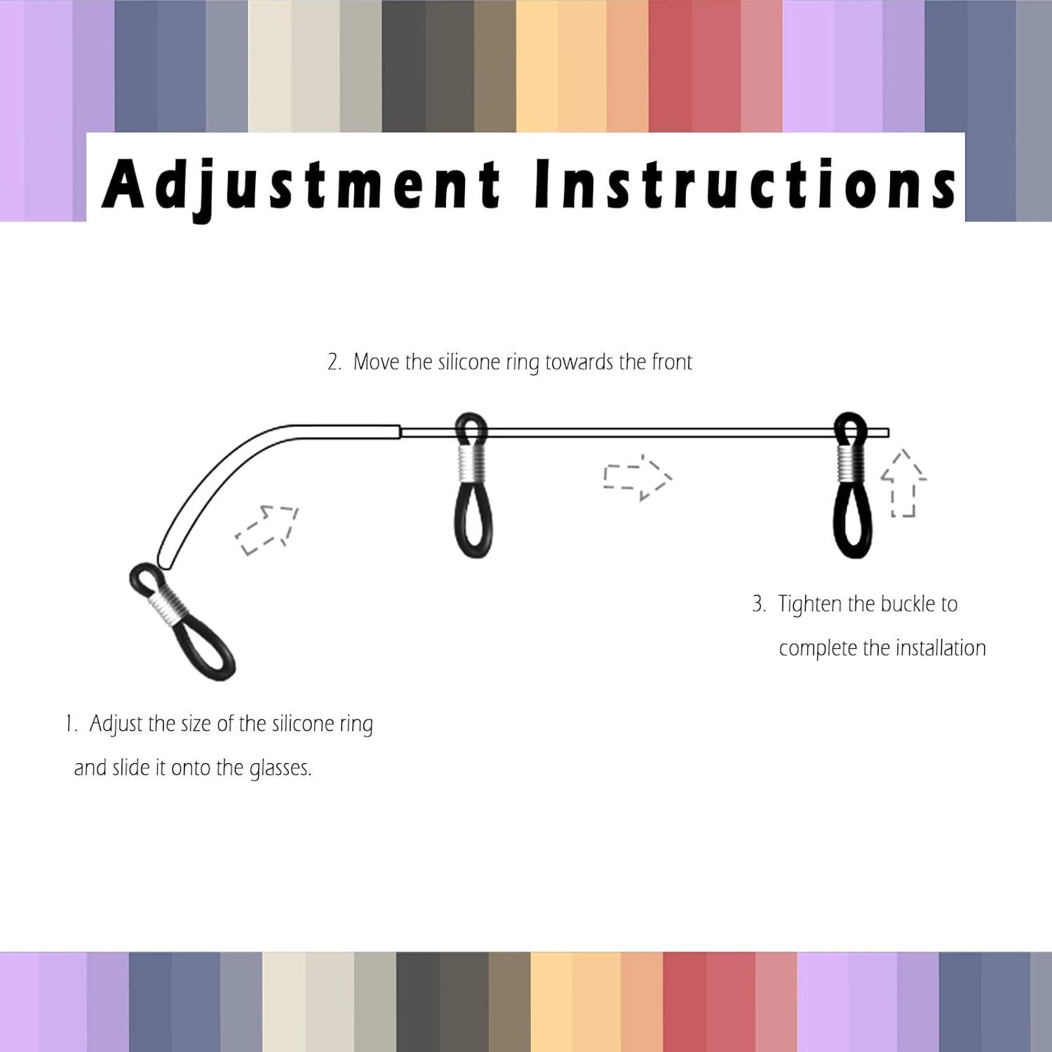 Correa para Gafas TWOWEI 6PCS - Cadenas Ajustables 70cm