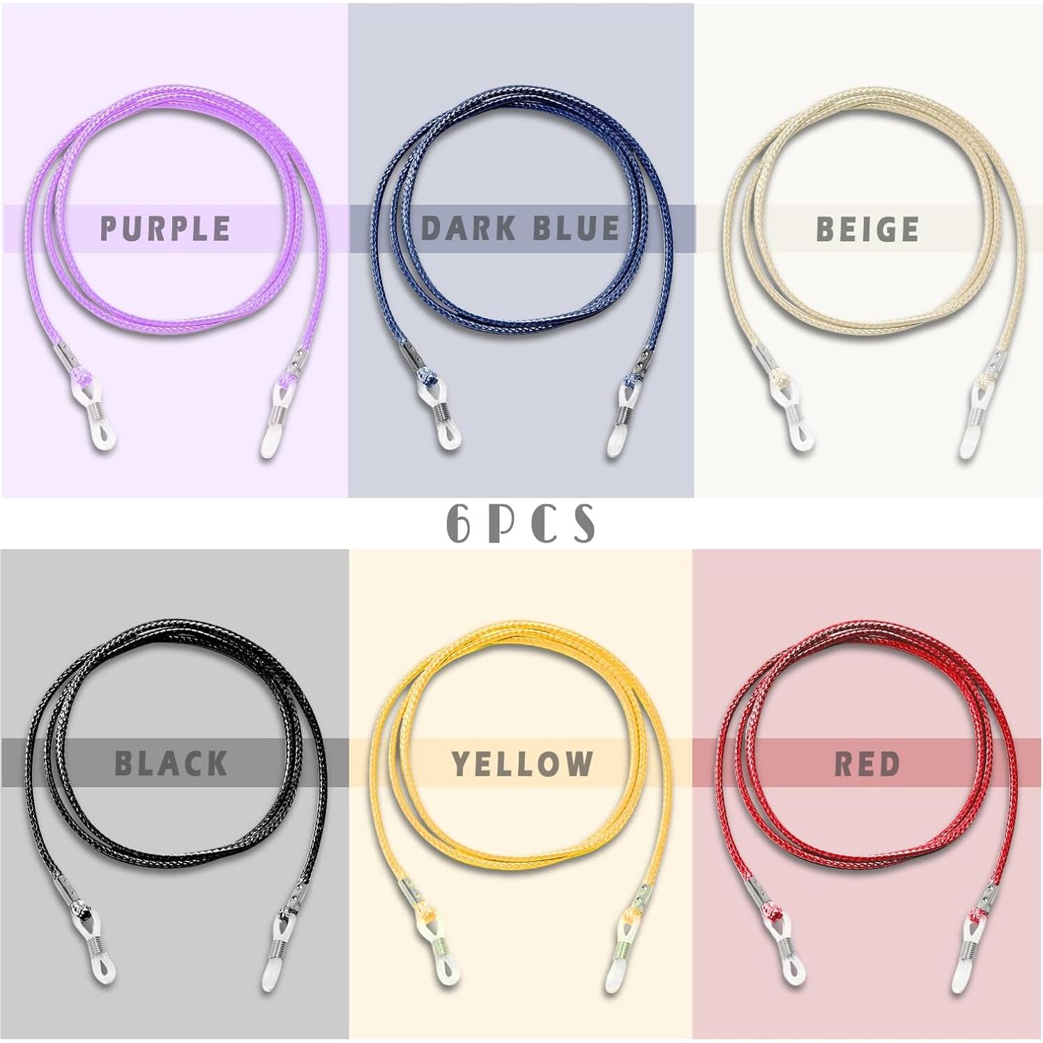 Correa para Gafas TWOWEI 6PCS - Cadenas Ajustables 70cm