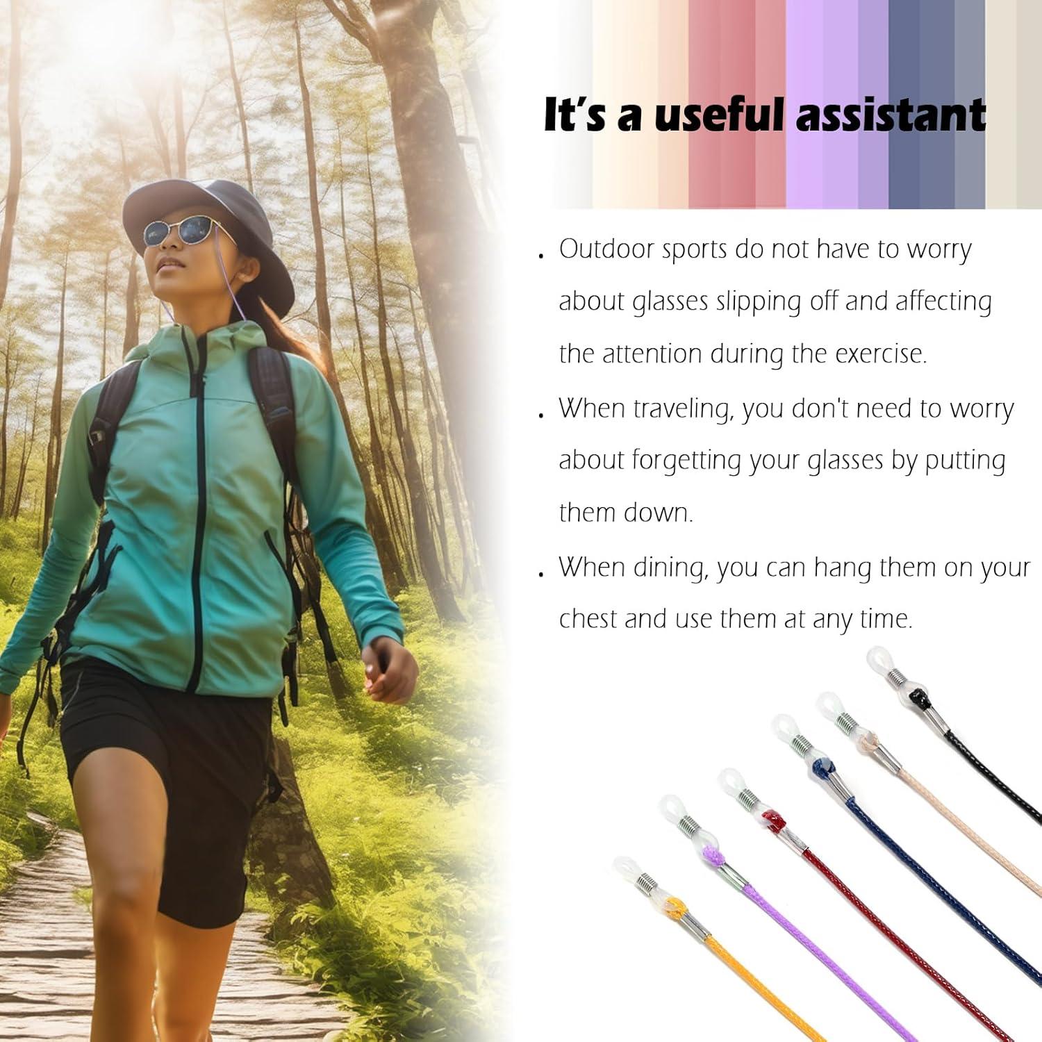 Correa para Gafas TWOWEI 6PCS - Cadenas Ajustables 70cm