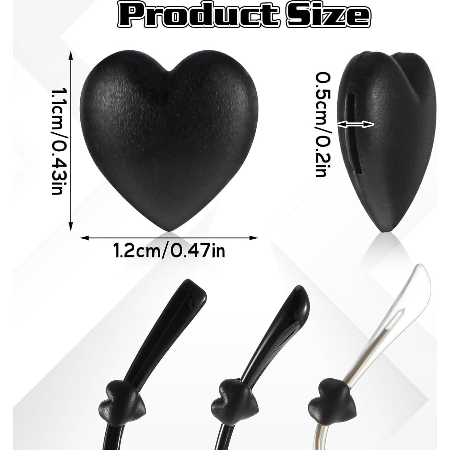 32 Sujetadores de Gafas Silicona Corazón Antideslizante