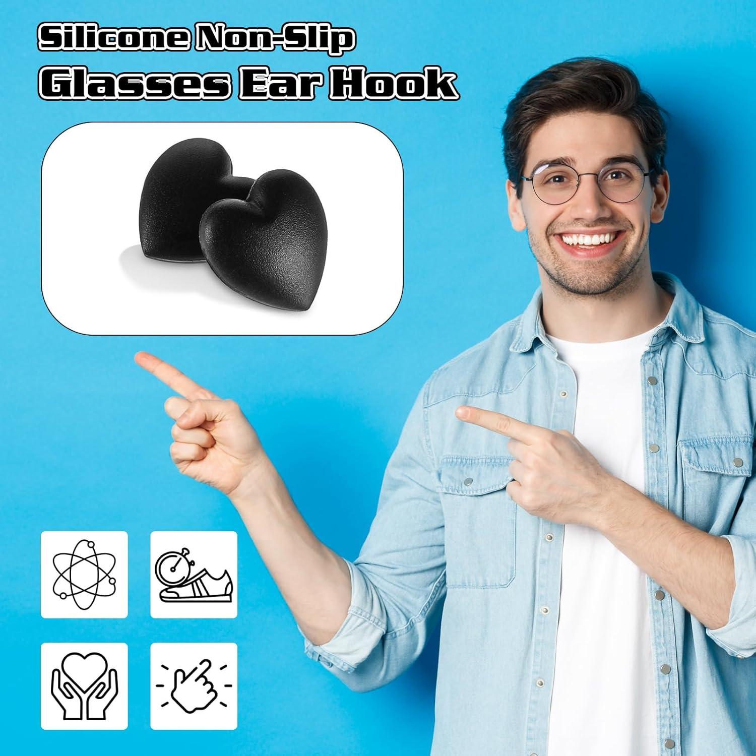 32 Sujetadores de Gafas Silicona Corazón Antideslizante