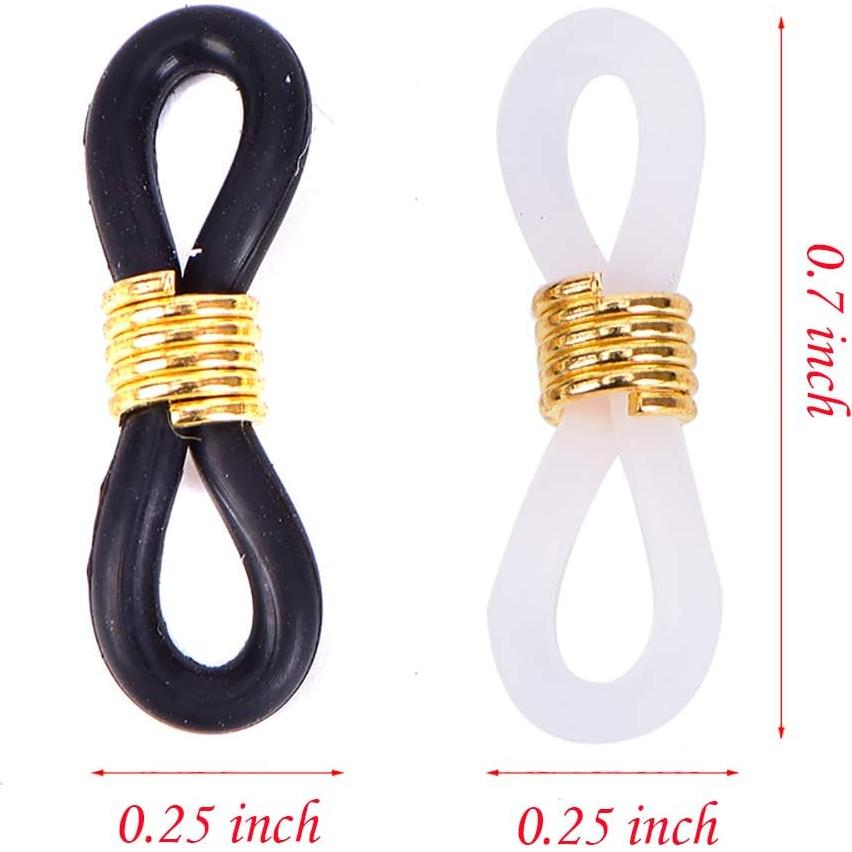 16 Piezas Conectores de Silicona para Gafas Royee