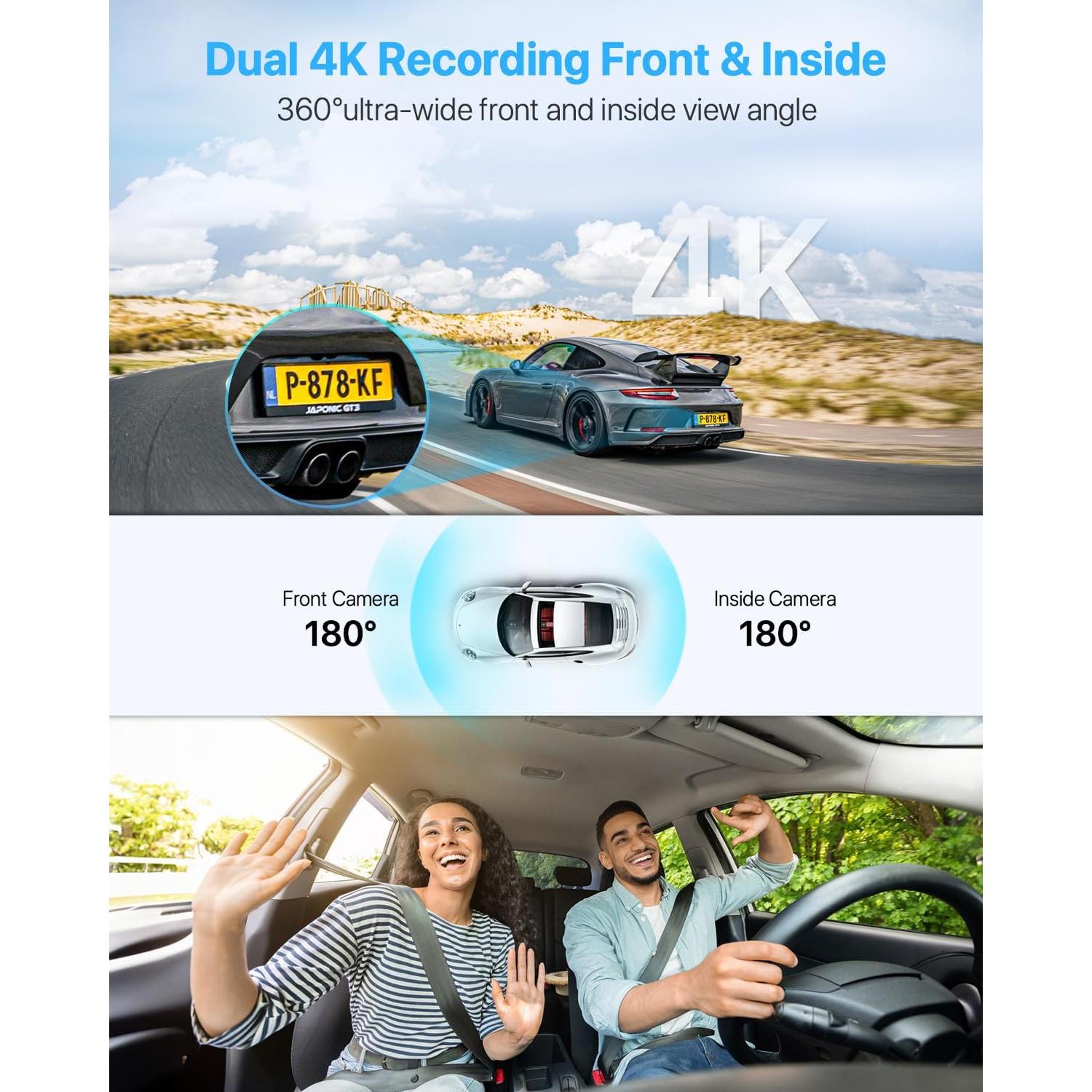 Cámara Dash ONDASHCAM O3 360° 4K UHD GPS WiFi 5G