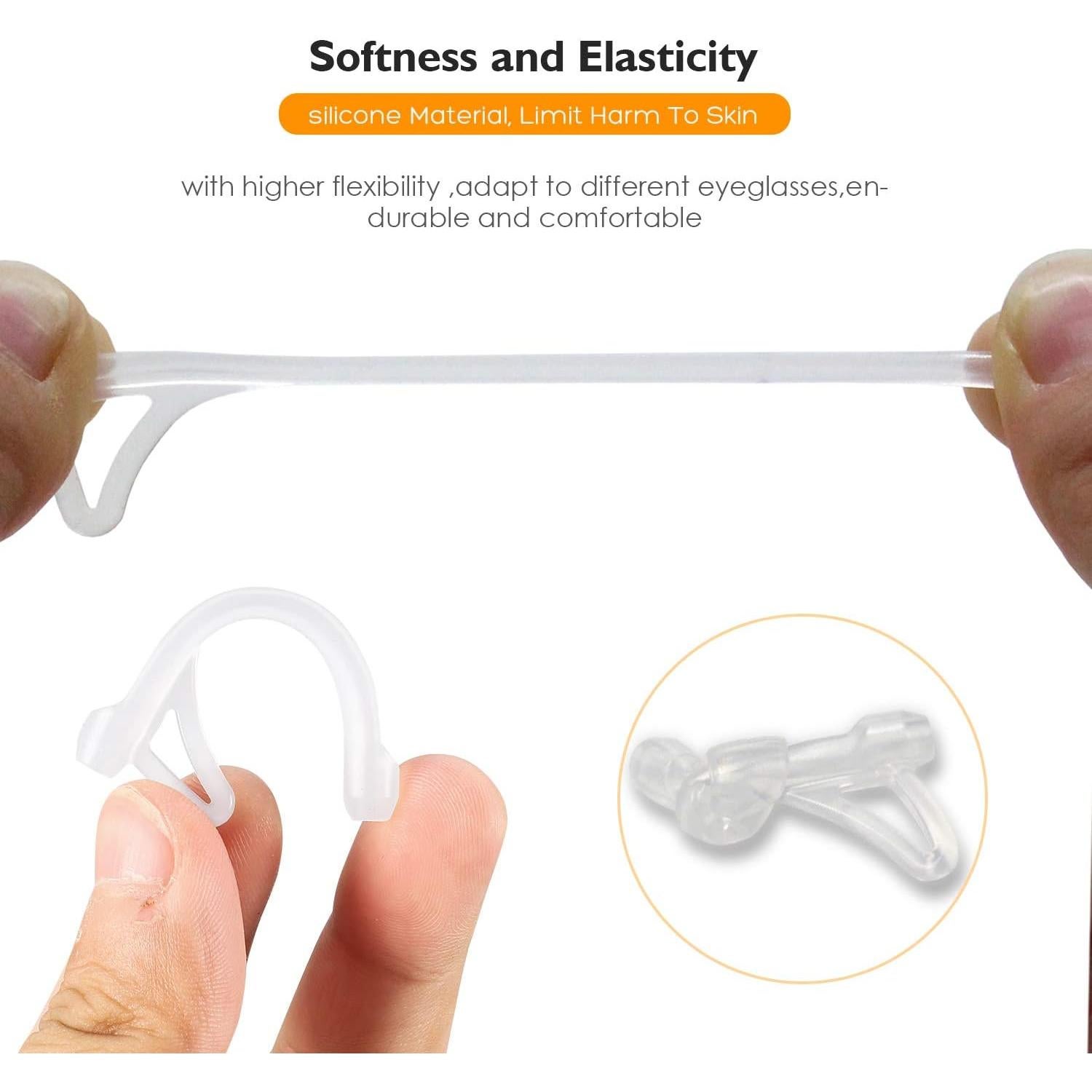 Mangas de agarre para gafas TOPOPTIC 6 pares antideslizantes