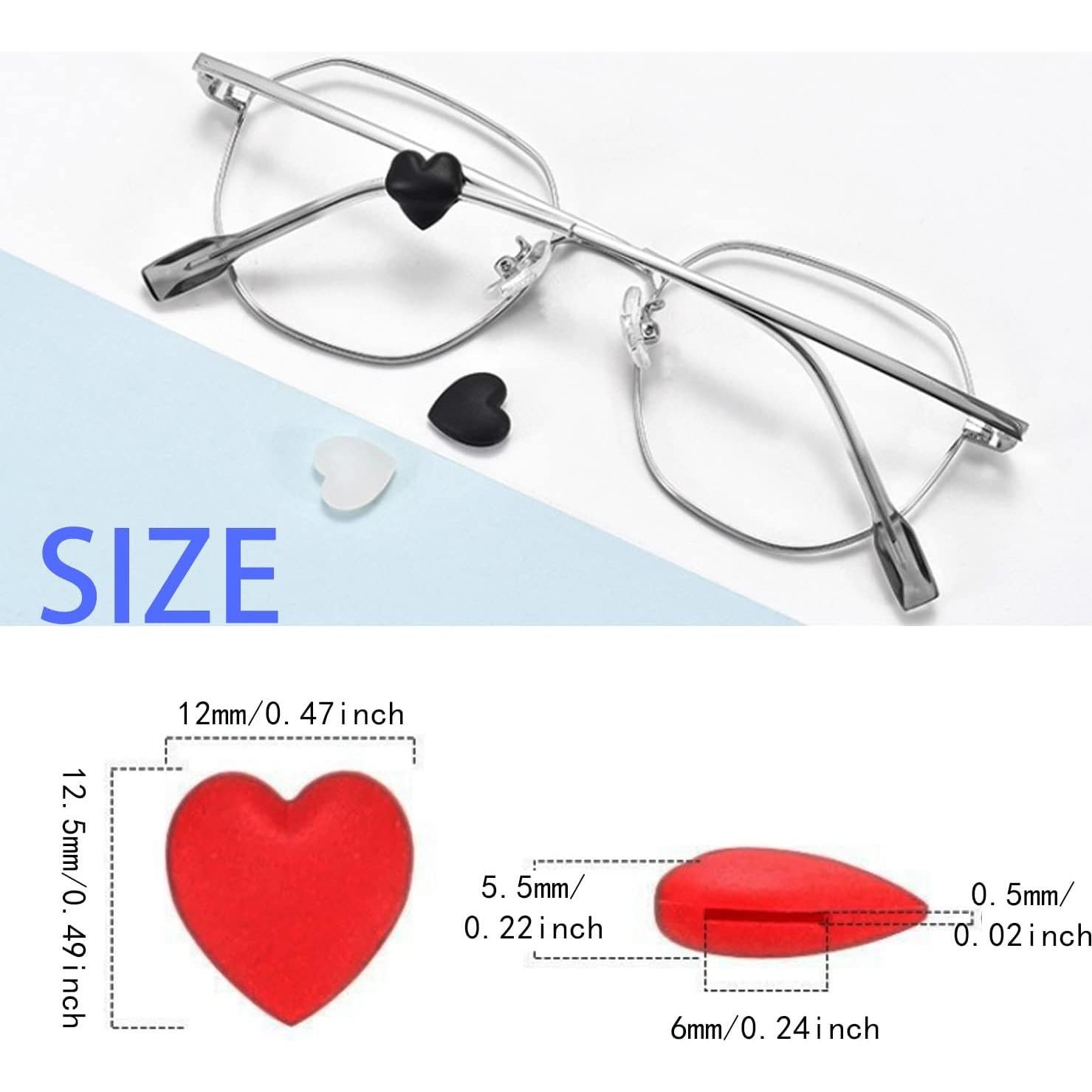 Ganchos para Gafas KECHIO Corazón Silicona Antideslizante