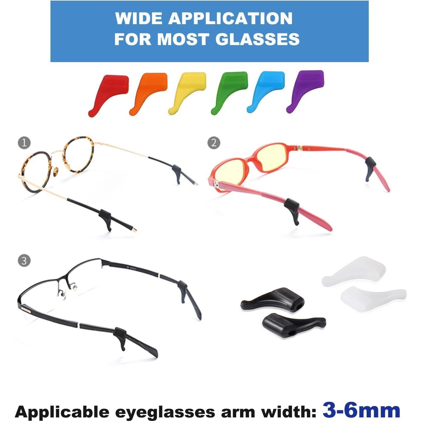 Soporte Antideslizante para Gafas SAIGO, 10 Pares de Silicona