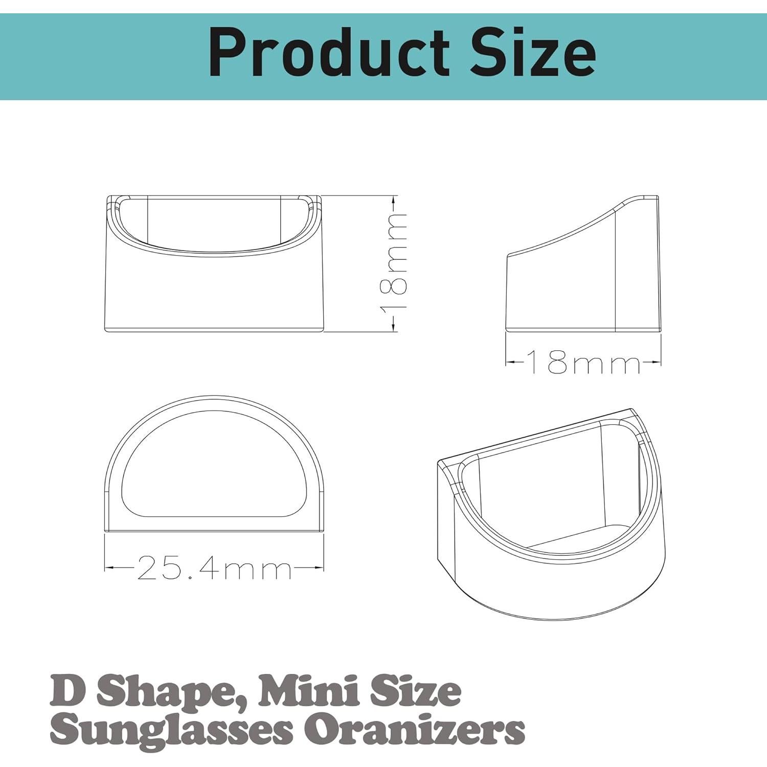 Organizador de Gafas Gdnmpat 6 Piezas Soporte Negro