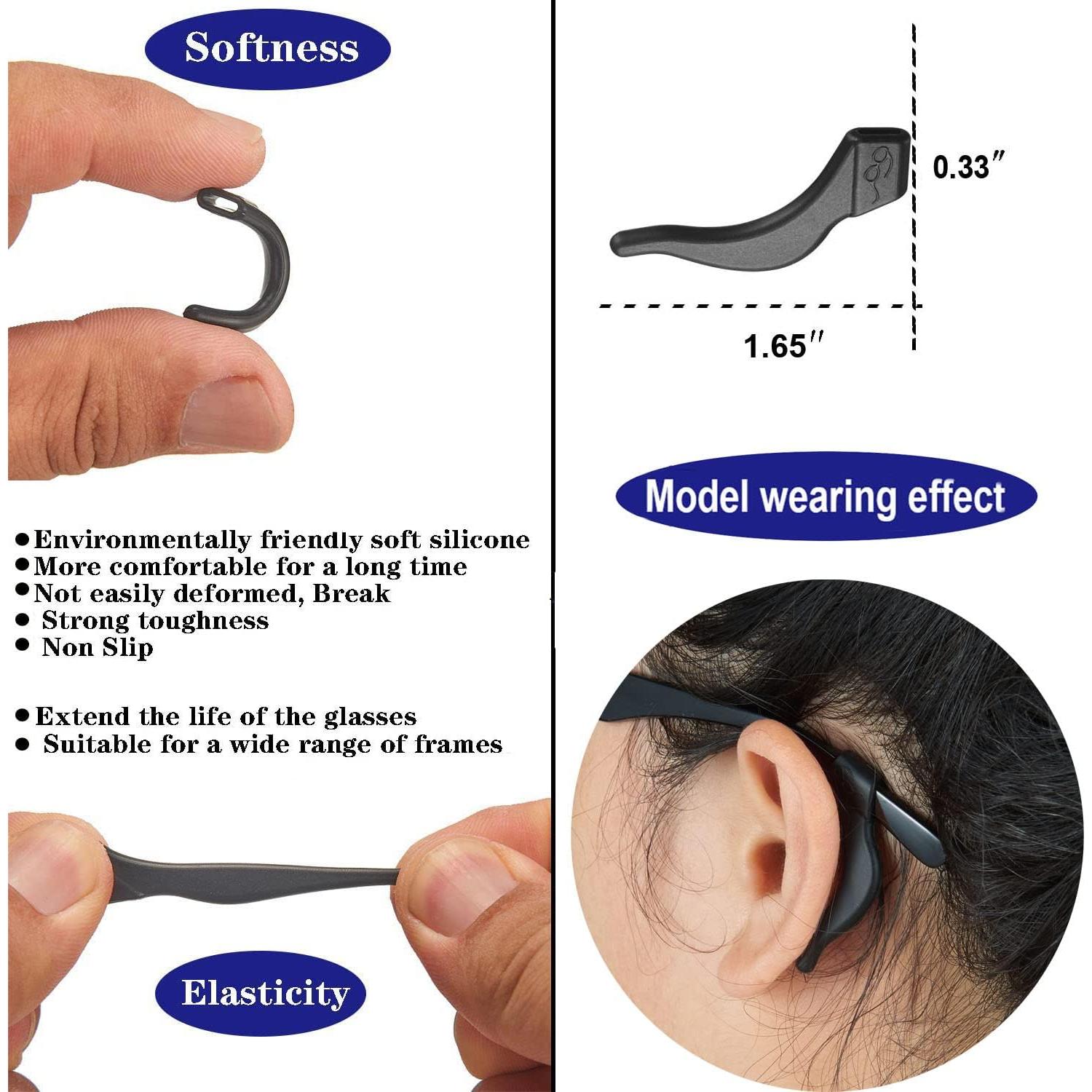 37PCS Sujetadores de Silicona para Gafas - Antideslizantes