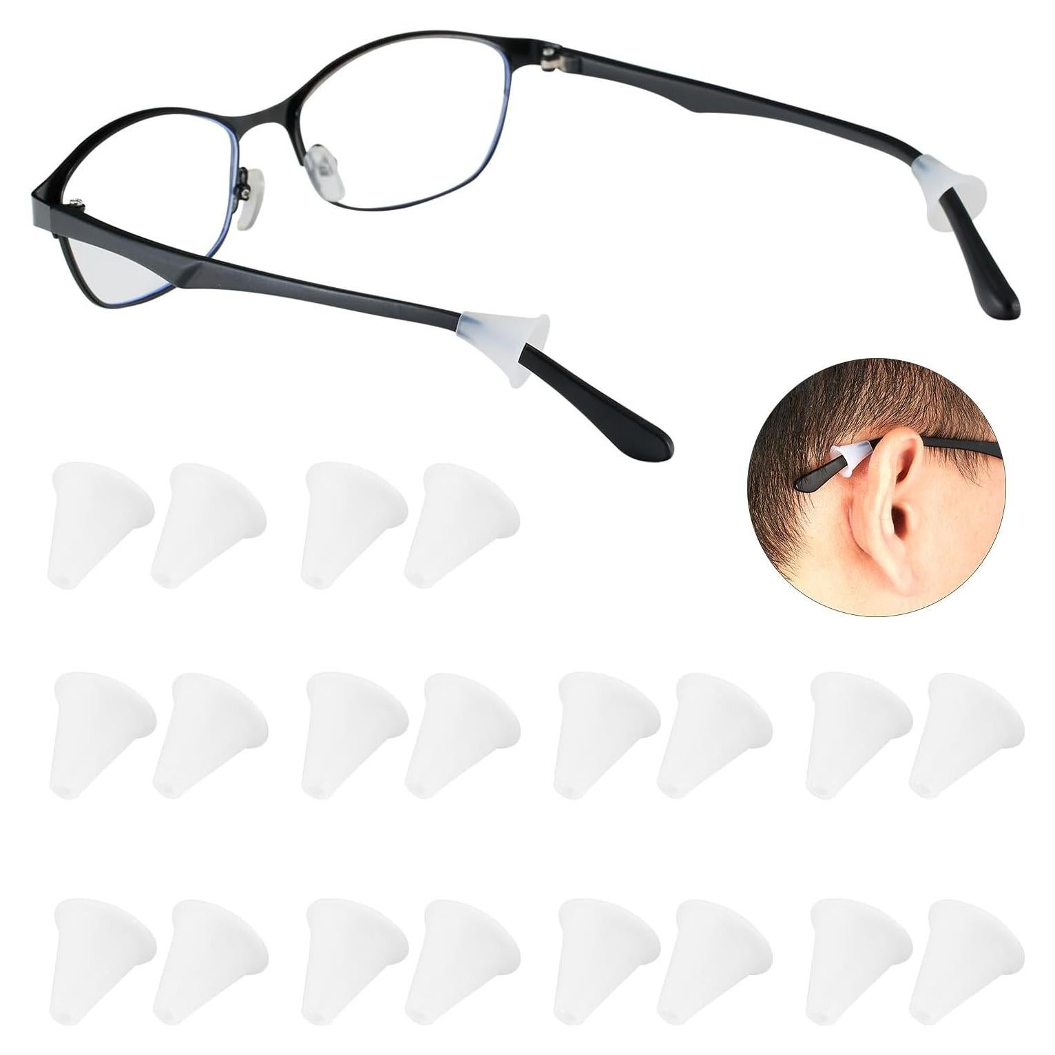 Ganchos para Gafas Antideslizantes Omnful 10 Pares Blancos