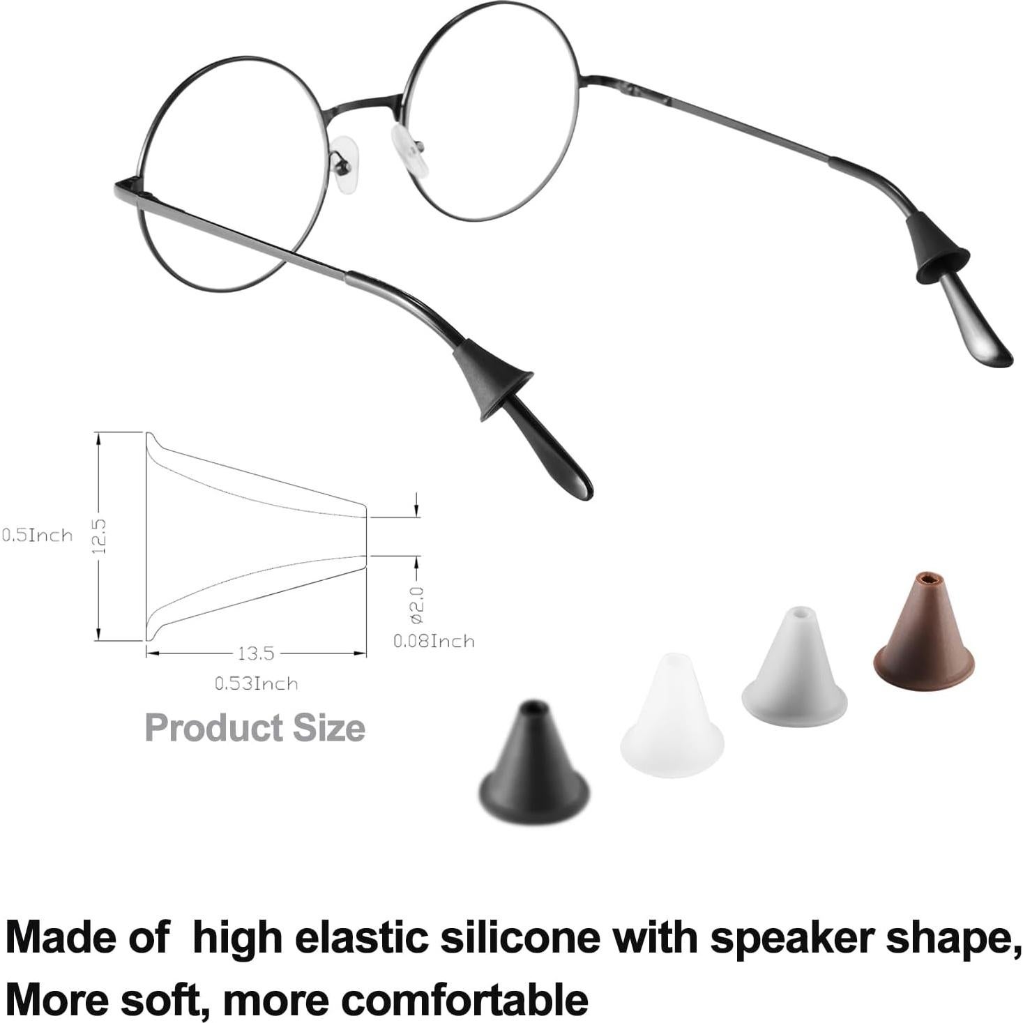 Ganchos para Gafas Antideslizantes Omnful 10 Pares Blancos