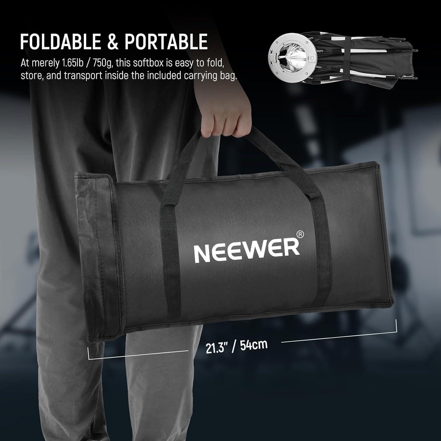 Softbox Octagonal NEEWER 45cm con Difusores y Rejilla