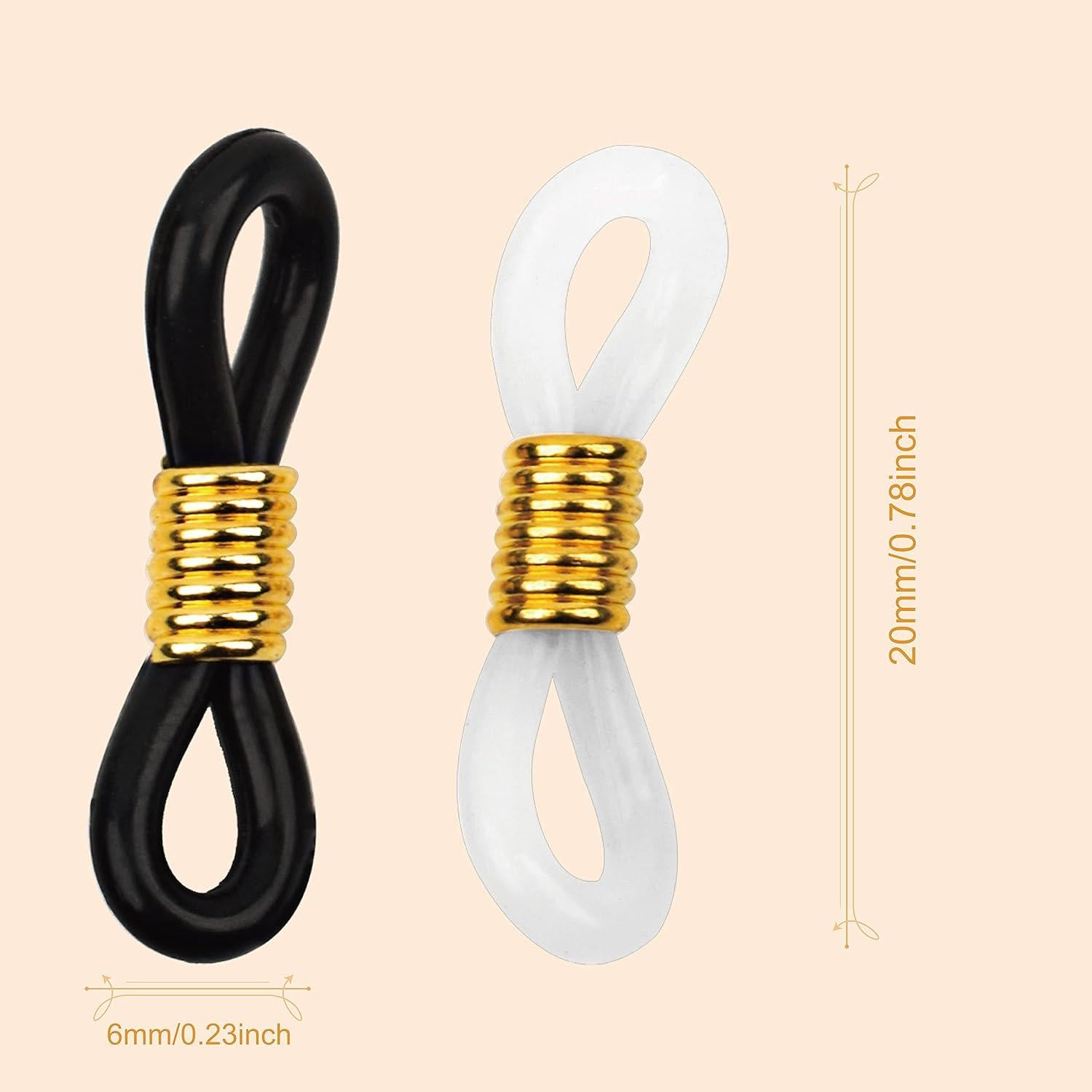 Extremos de cadena para gafas CTZD - 24 piezas antideslizantes