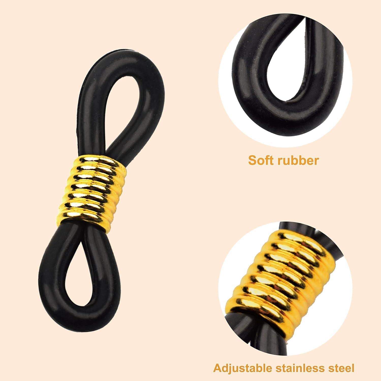 Extremos de cadena para gafas CTZD - 24 piezas antideslizantes