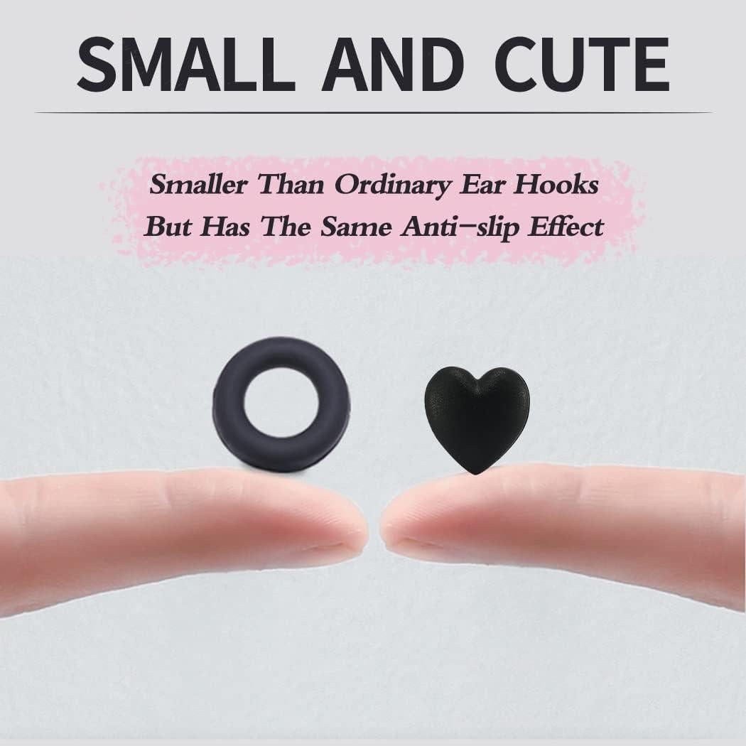 15 Pares de Retenedores de Gafas iGeyzoe Silicona Amor Negro