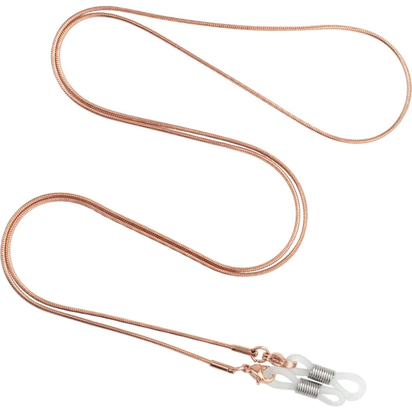 Cadena para Gafas Jmkcoz 80cm Acero Inoxidable Oro Rosa